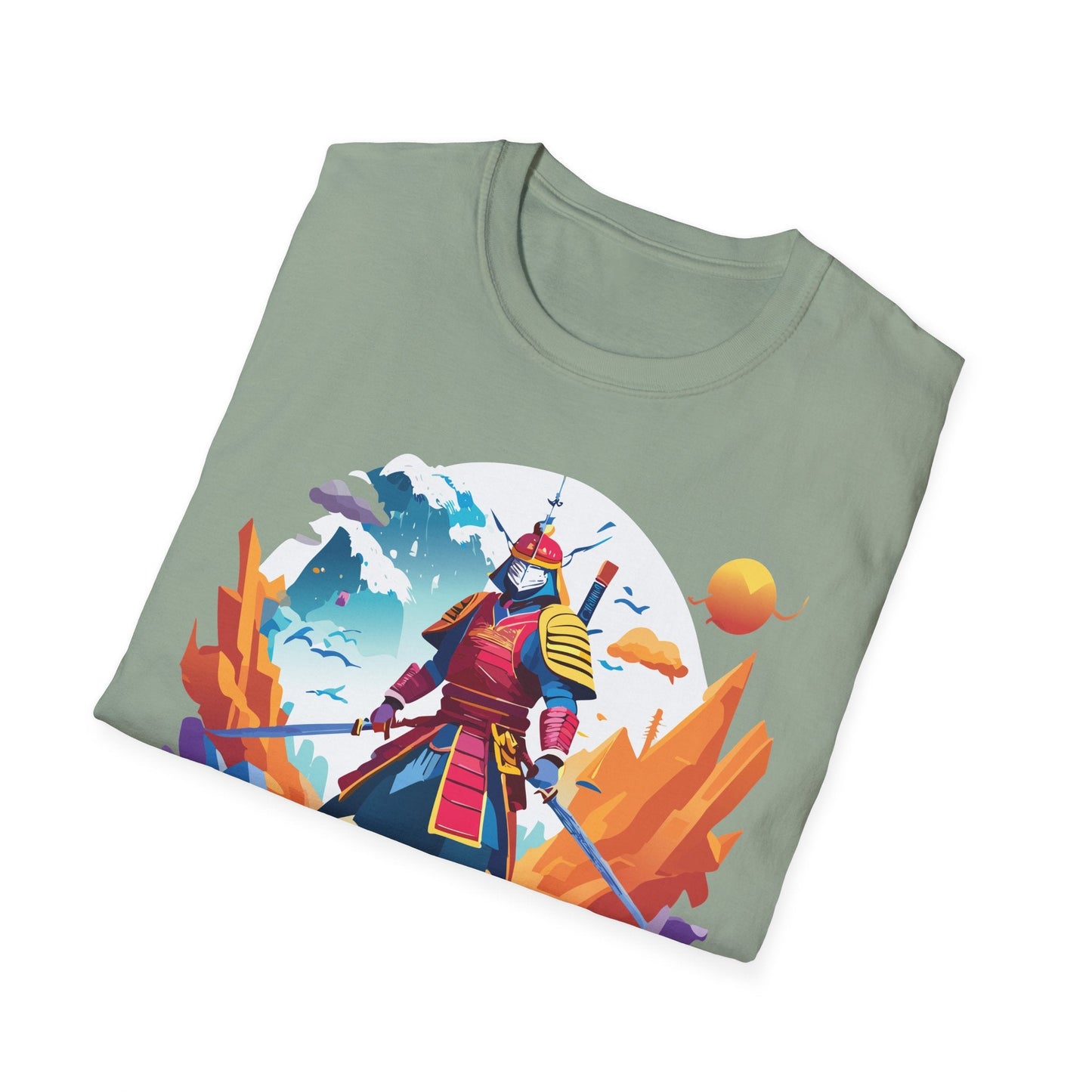 Samurai Shirt Unisex Short Sleeve T Shirt Gildan Softstyle 64000 100 Percent Ring Spun Cotton Tee