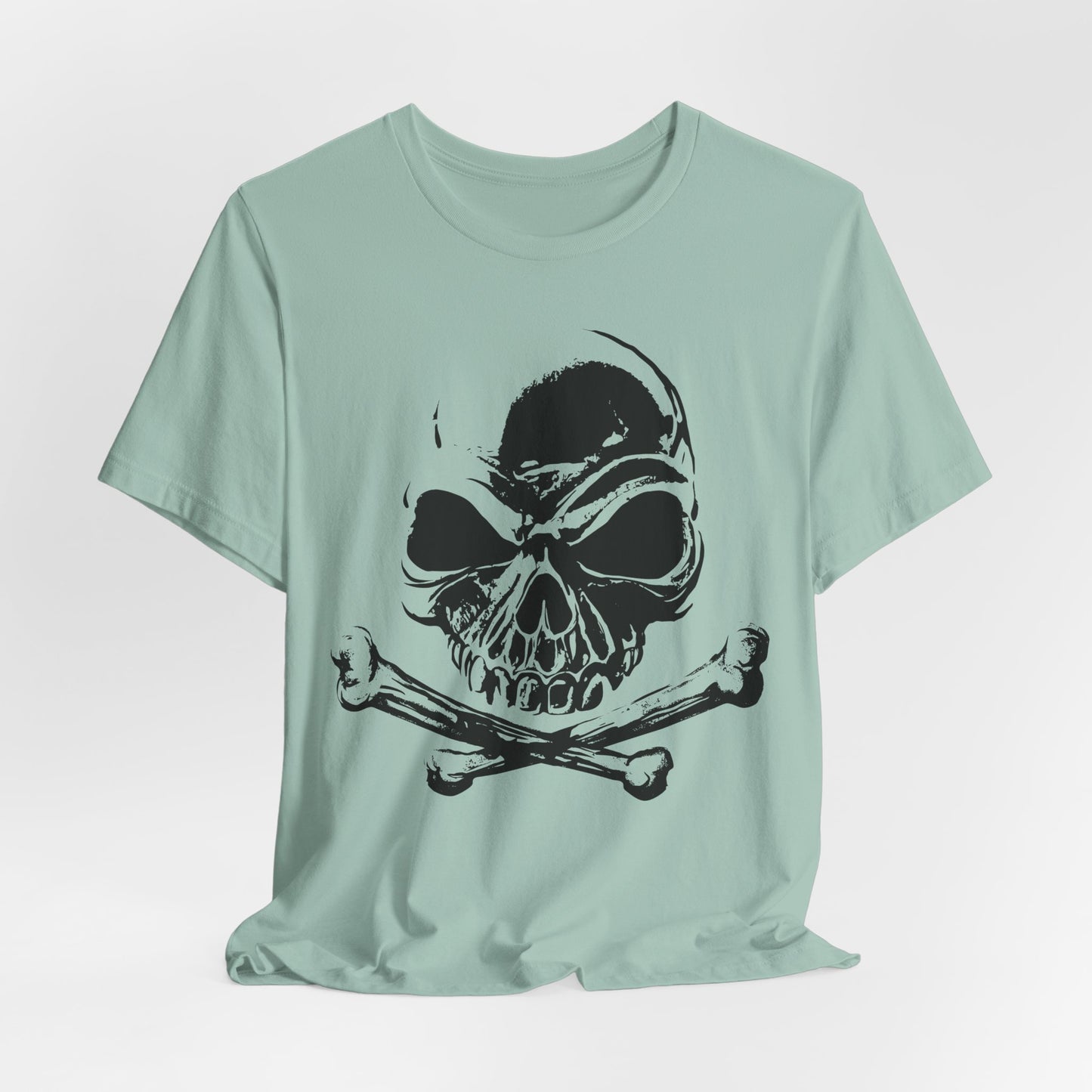 Black Skull Graphic Design Tee, Skull Shirt, Vintage Tees, Art Design T-Shirt, Vintage Graphic Tee, Art Shirts with Skulls