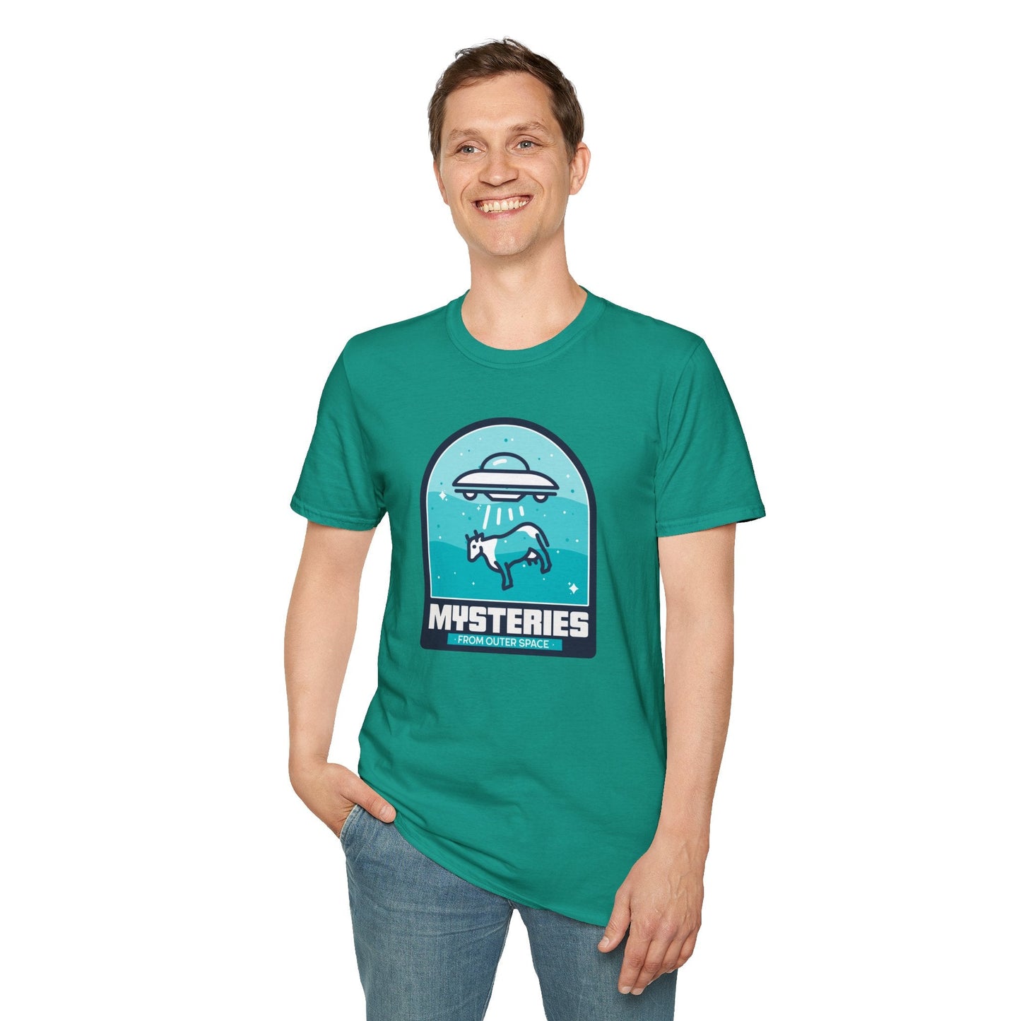 Mysteries UFO Abduction TShirt  Retro Alien Space Graphic Tee