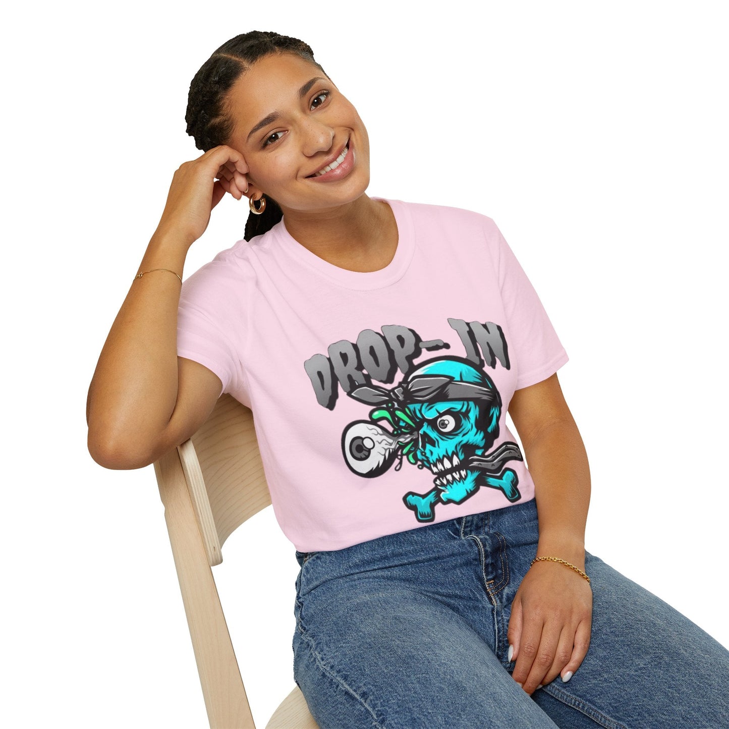 Unisex Skull T Shirt Skeleton Shirt With Skull Artwork Gildan Softstyle 64000 Cotton Tee