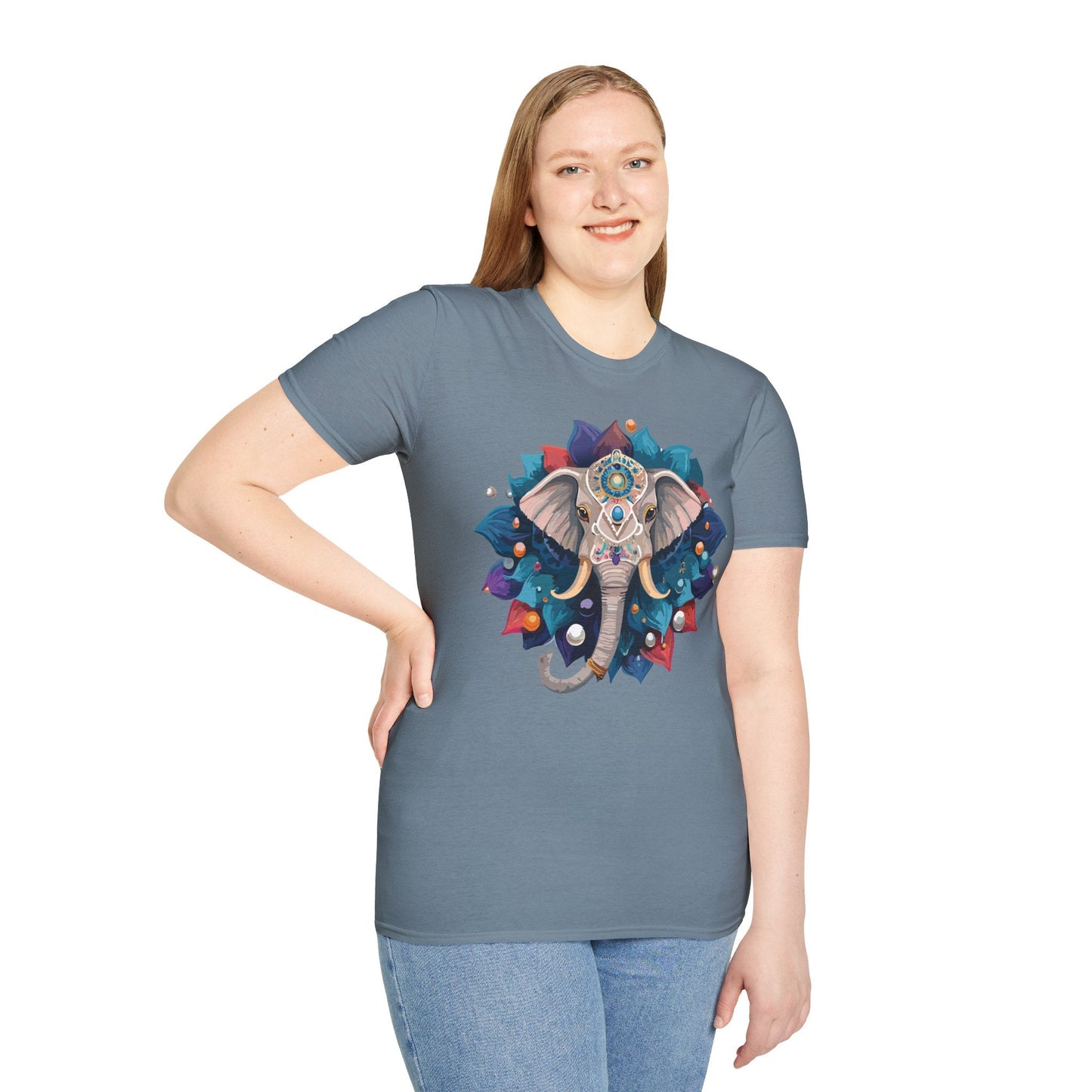 Elephant T Shirt Unisex Softstyle 64000 Short Sleeve Cotton Tee Comfortable Everyday Wear
