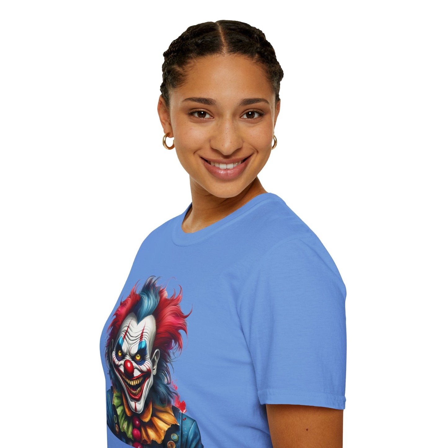 Unisex Clown Shirt Funny Man Tee Circus Theme Shirt Scary Man Shirt Softstyle Comfort