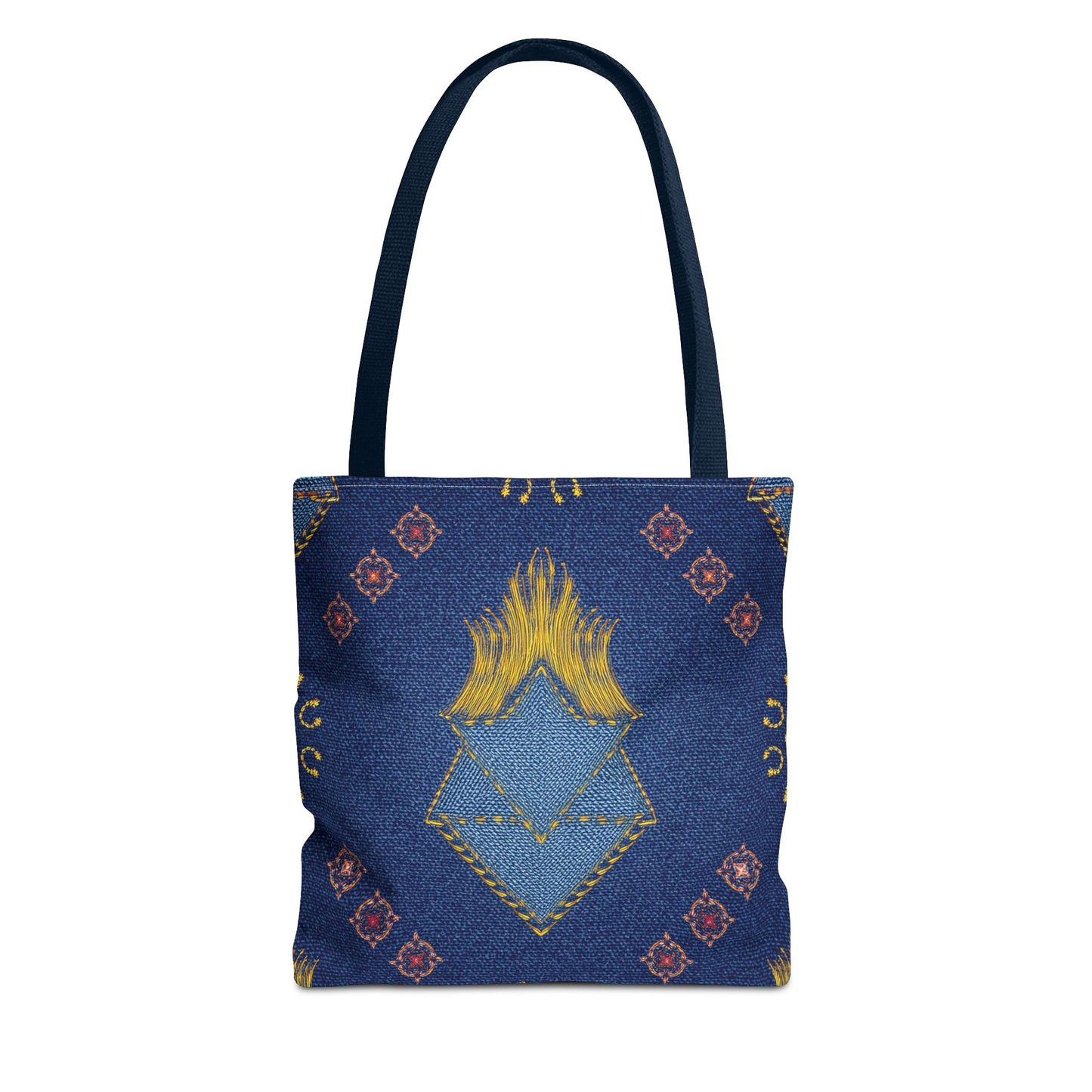 Diwali Graphic Denim Fabric Imitation Print Unisex Canvas Bag Poly Spun 3 Sizes Tote Bag 205-12