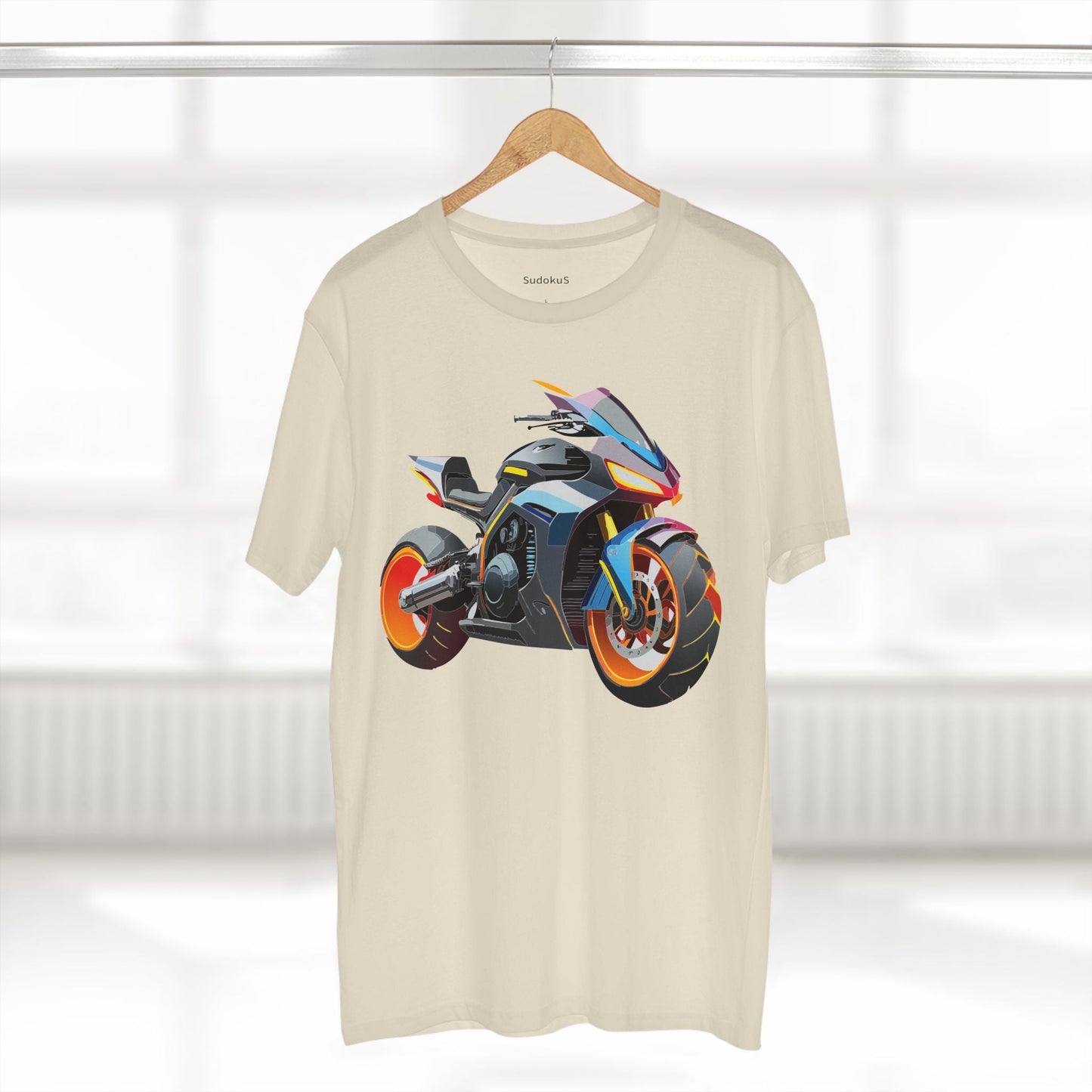 Moto Bike Graphic Unisex 100 Cotton Staple Tee 19