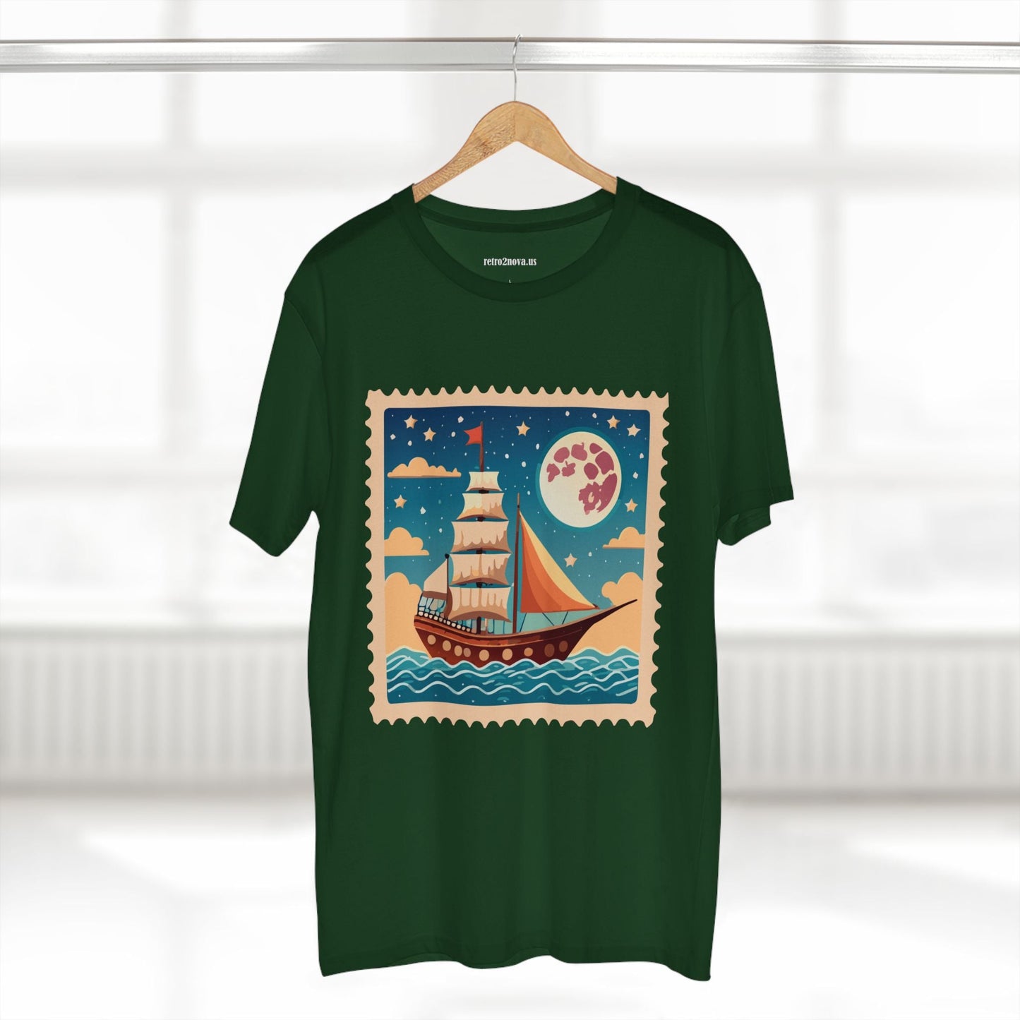 Postage Stamp Shirt Unisex Premium Cotton Tee With Original Art Design By Retro2Nova