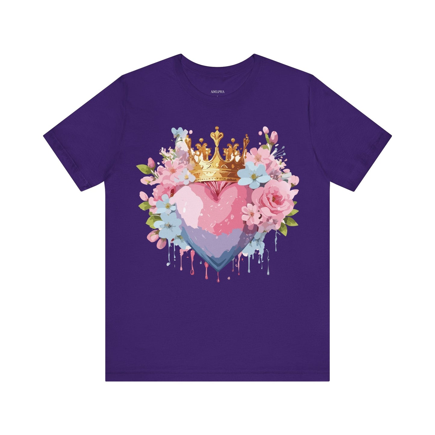 Valentine Day Graphic Unisex 100 Cotton Vintage Artwork with Love and Flower Design Tee 18