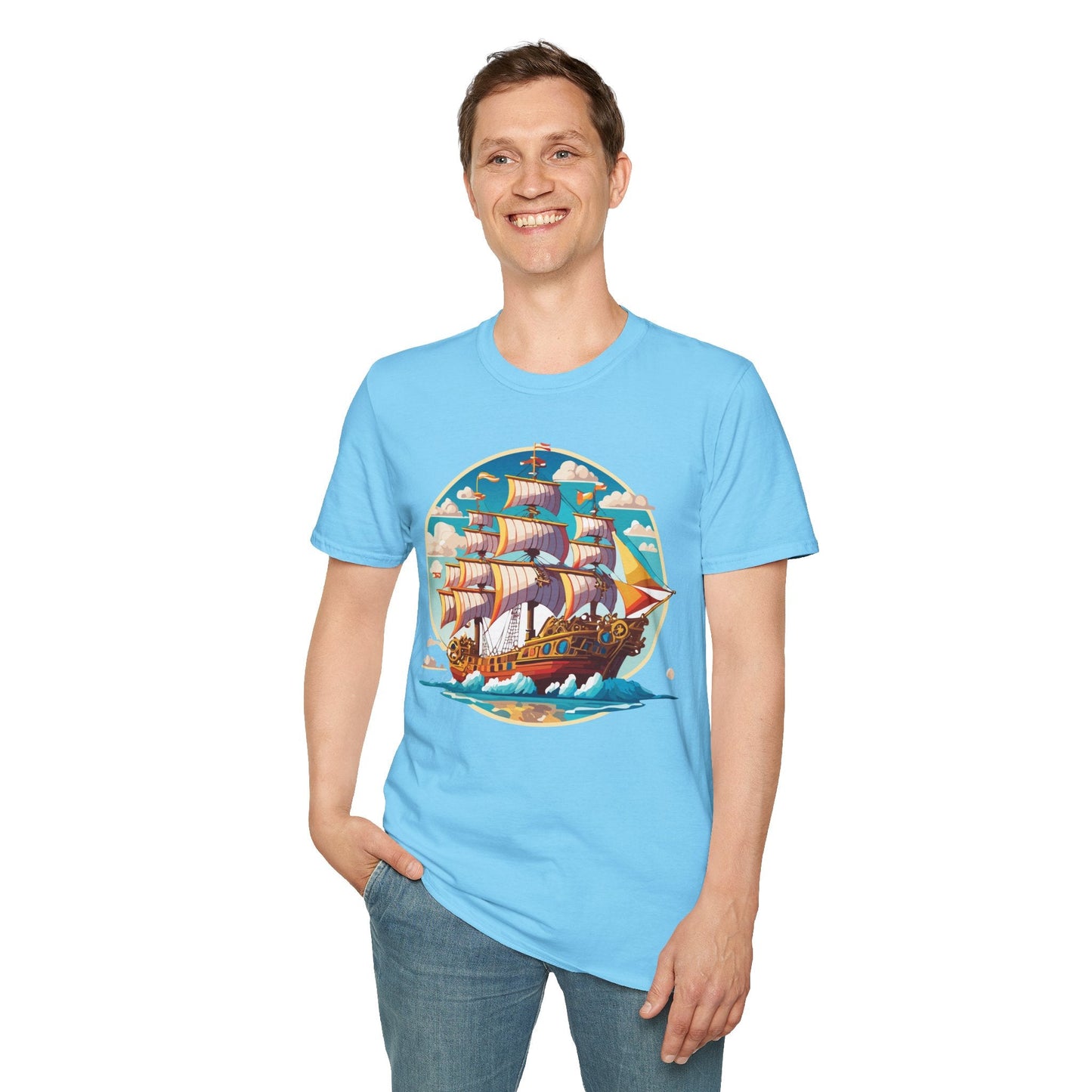 Ship T Shirts Frigate Tee Unisex Vessel Tee Shirt Gildan Softstyle 64000 Cotton Tee Classic
