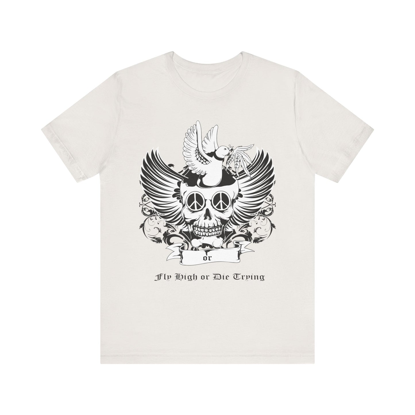 Bird Skull Graphic Design Tee, Skull Shirt, Vintage Tees, Art Design T-Shirt, Vintage Graphic Tee, Art Shirts with Skulls