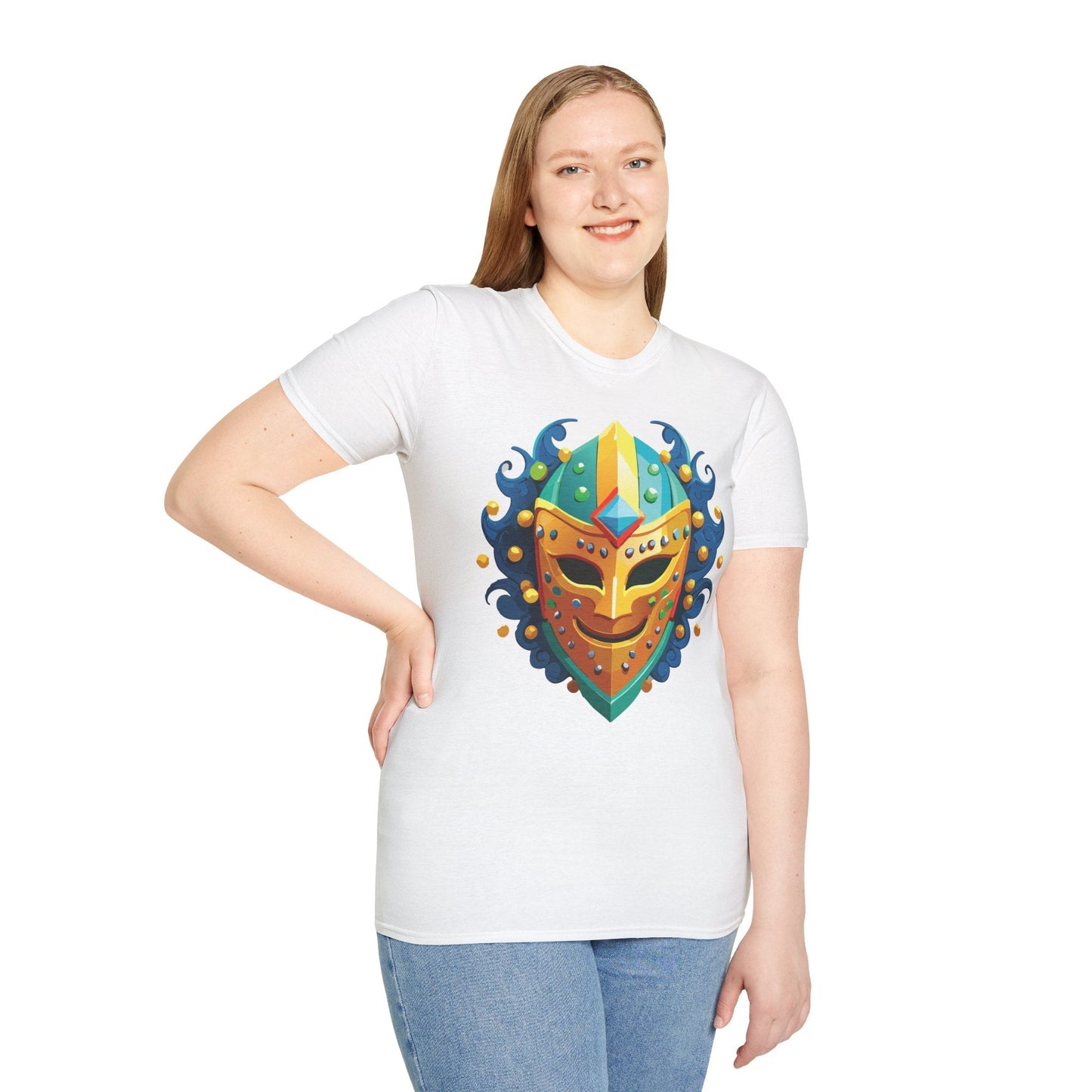 Unisex Mask Tee Shirt Gildan Softstyle 64000 100 Percent Ring Spun Cotton Comfort