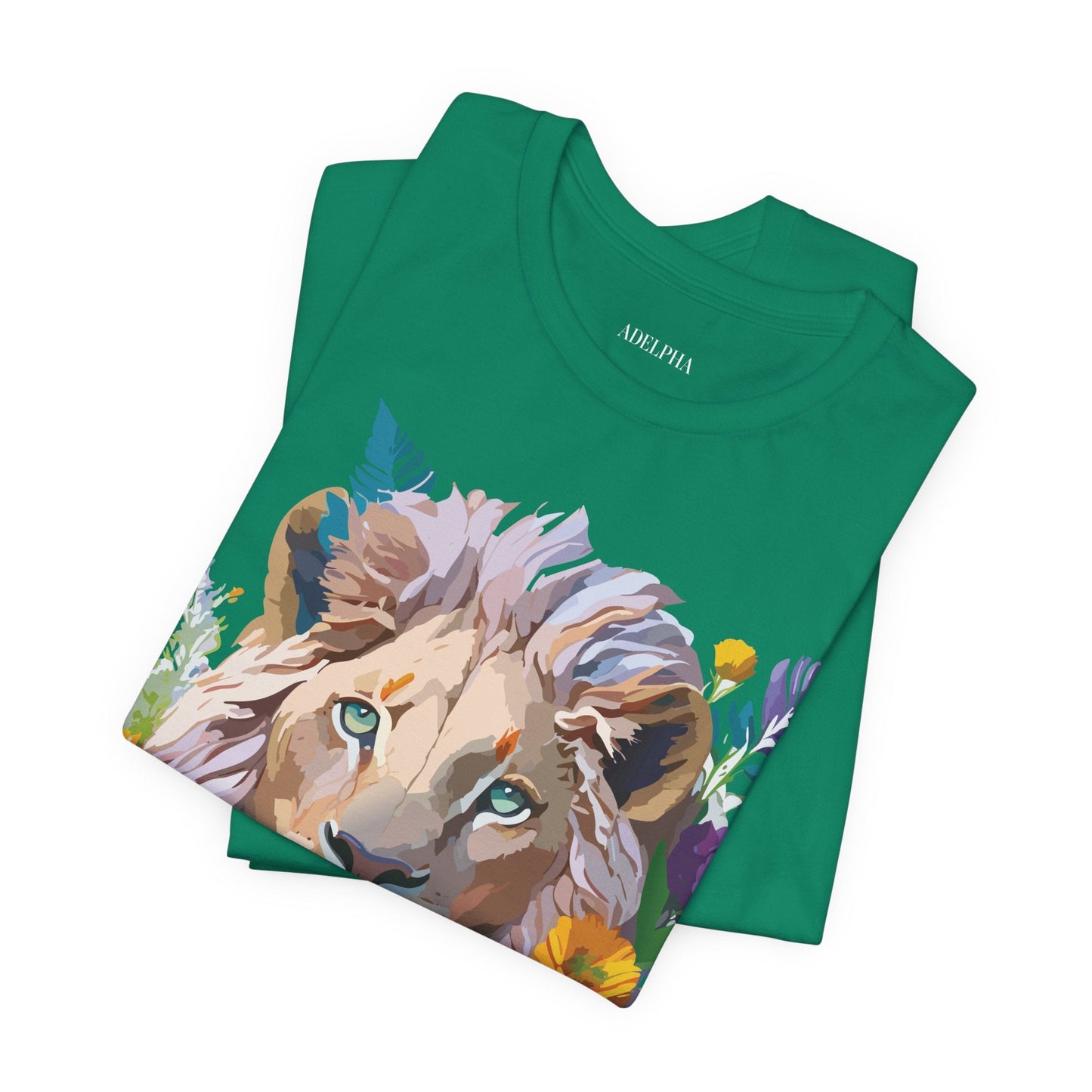 Lion Graphic Unisex 100 Cotton Vintage Animal Artwork Tee 3
