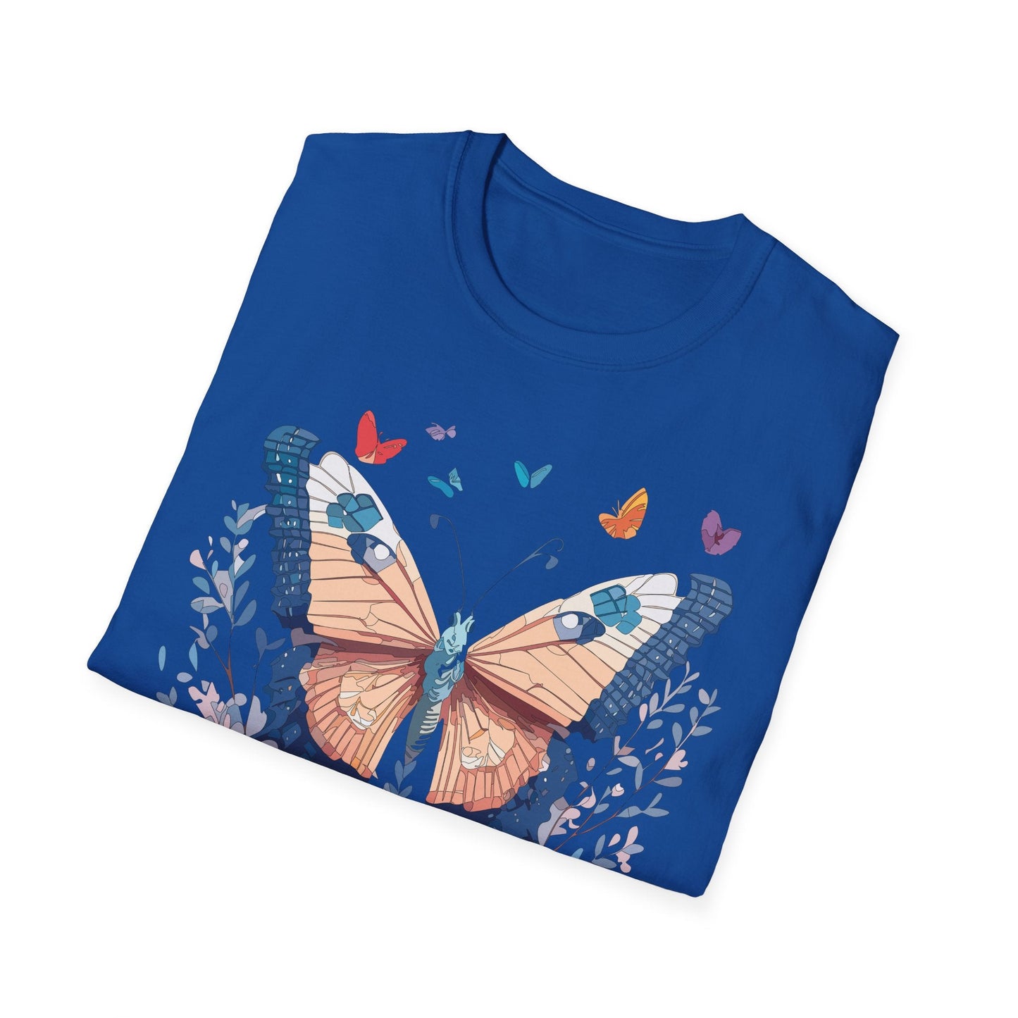 Unisex Butterfly Shirt Monarch Design Gildan Softstyle 64000 Short Sleeve Tee For Men And Women