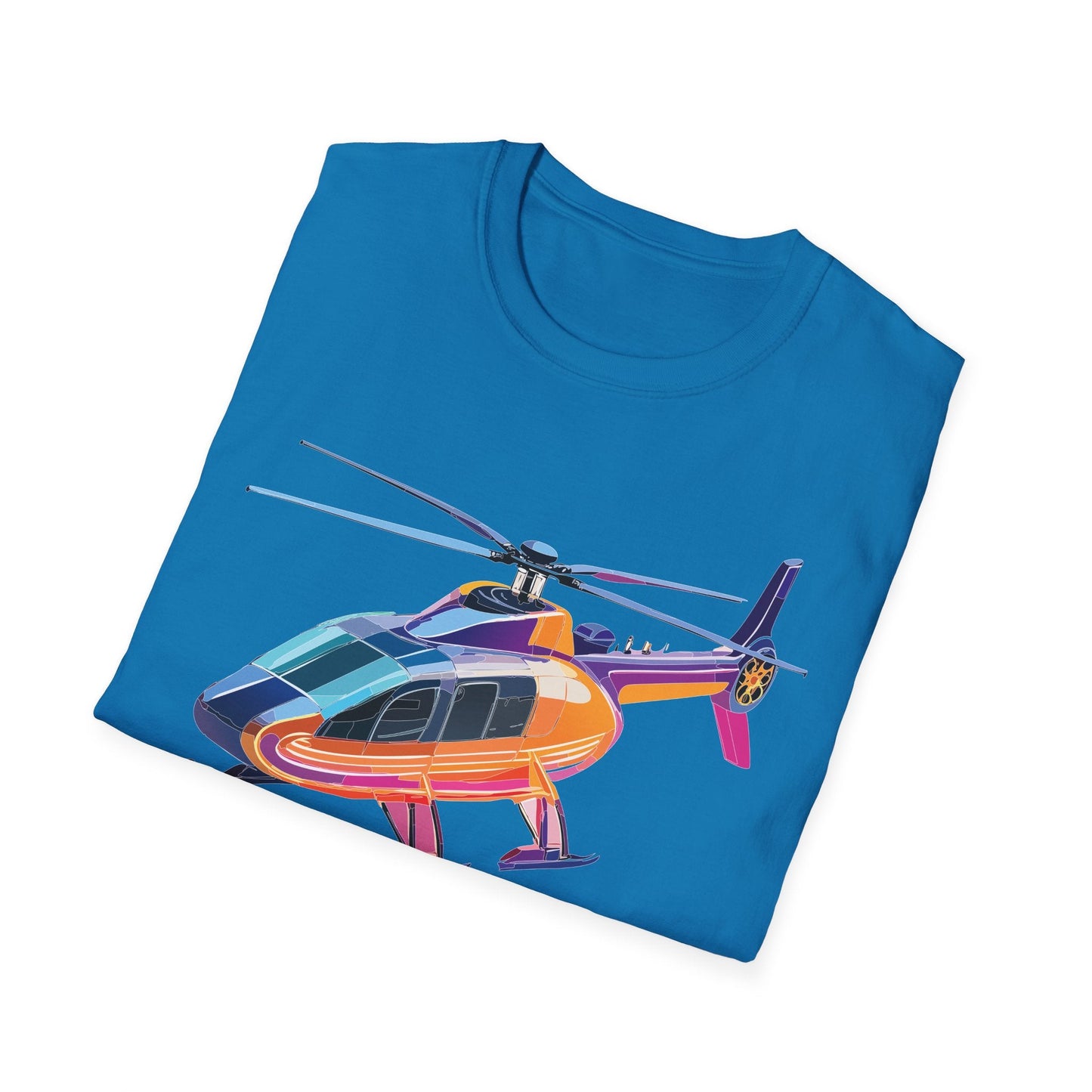 Chopper Helicopter Shirt Unisex Tee Gildan Softstyle 64000 Lightweight 100 Percent Cotton