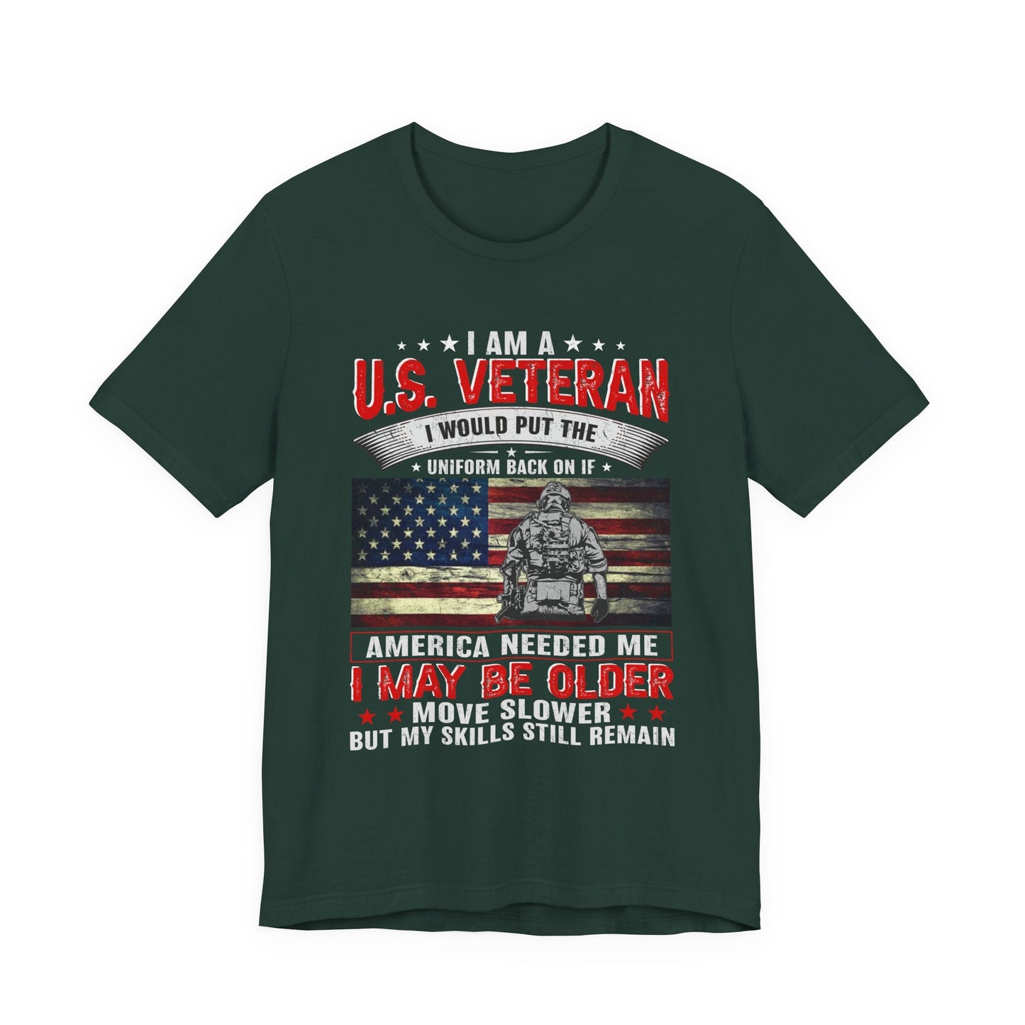 Army Veteran Patriotic Graphic Design Unisex Cotton T-Shirt v25