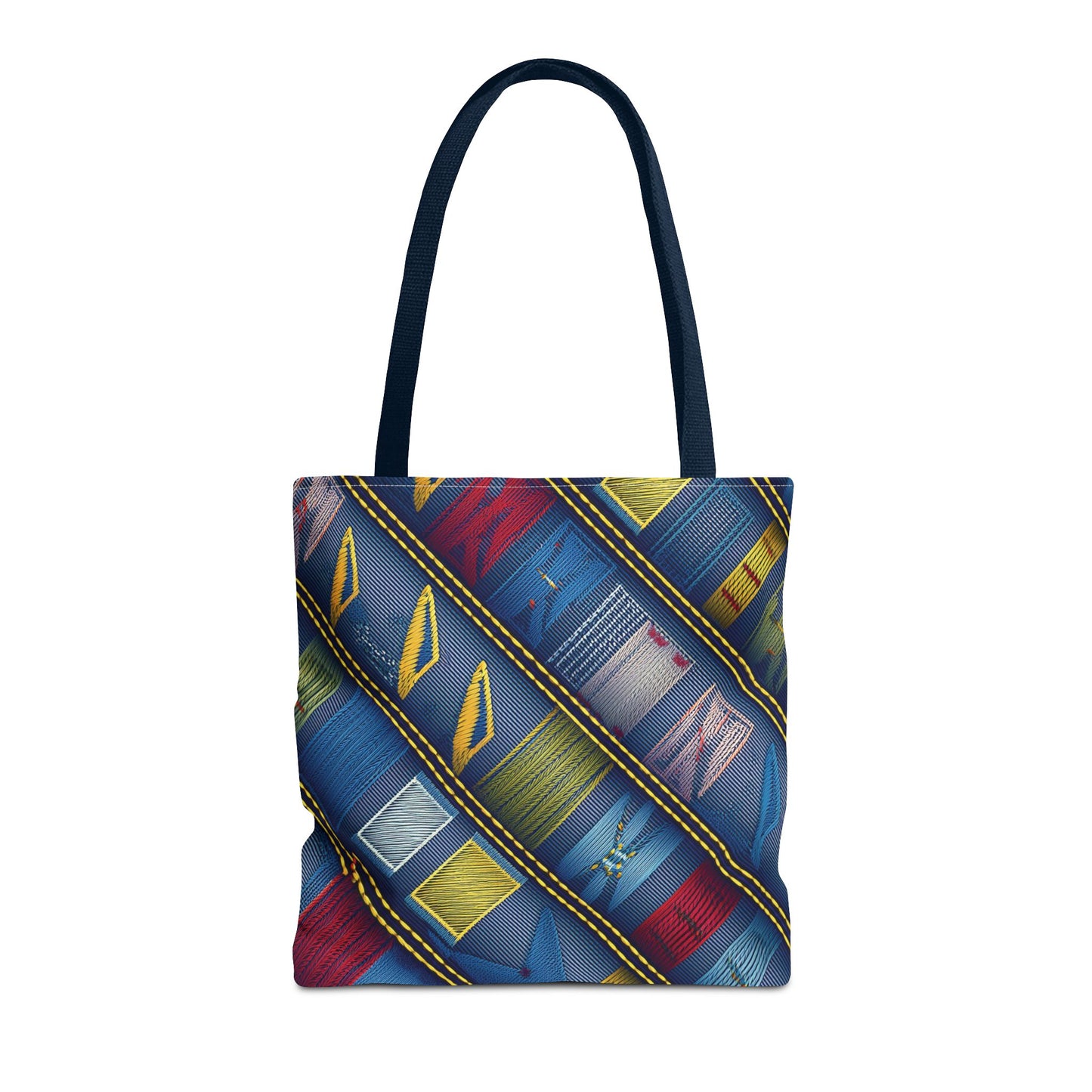 Denim Fabric Imitation Print Unisex Canvas Bag Poly Spun 3 Sizes Tote Bag 189