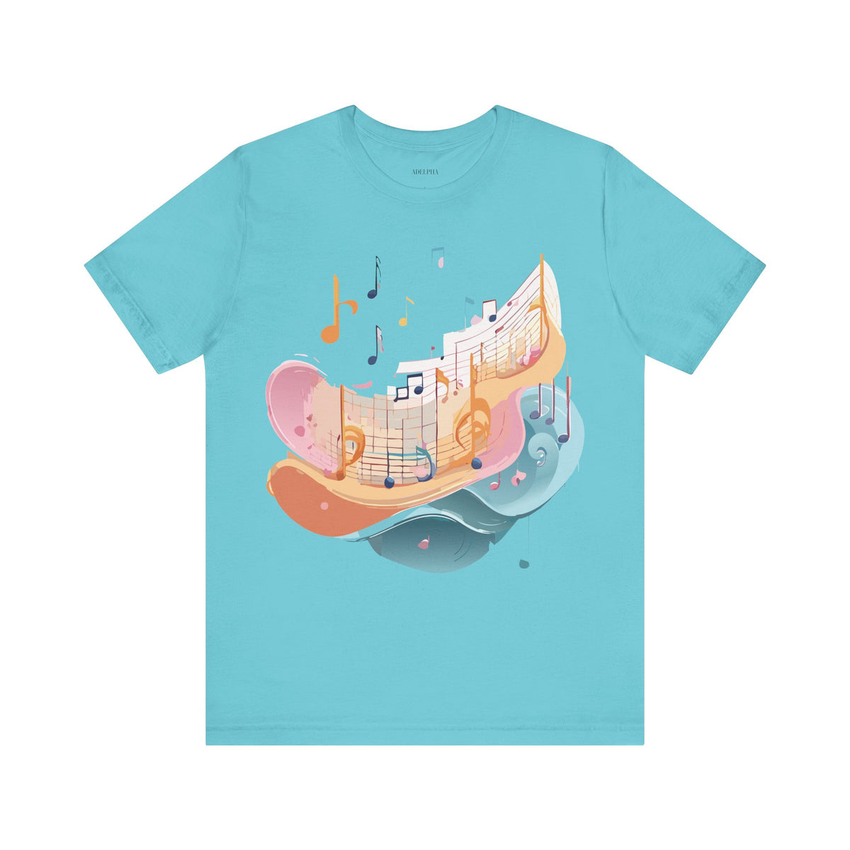 Music Graphic Unisex Cotton Bella+Canvas Tee with Art Design m139