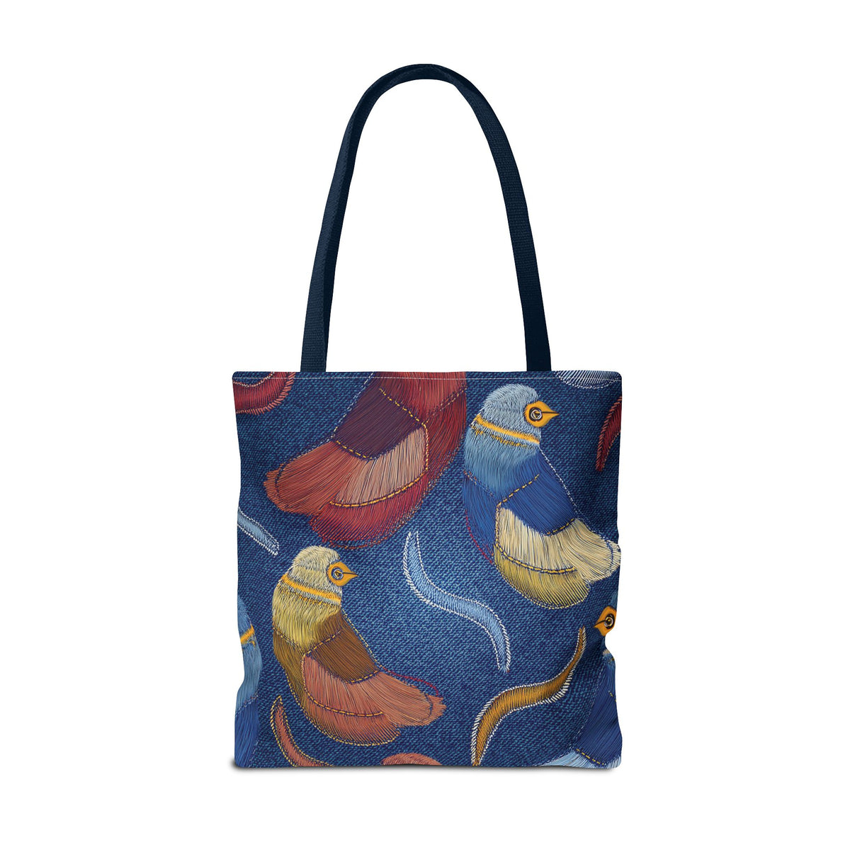 Denim Fabric Imitation Print Unisex Canvas Bag Poly Spun 3 Sizes Tote Bag 194-5