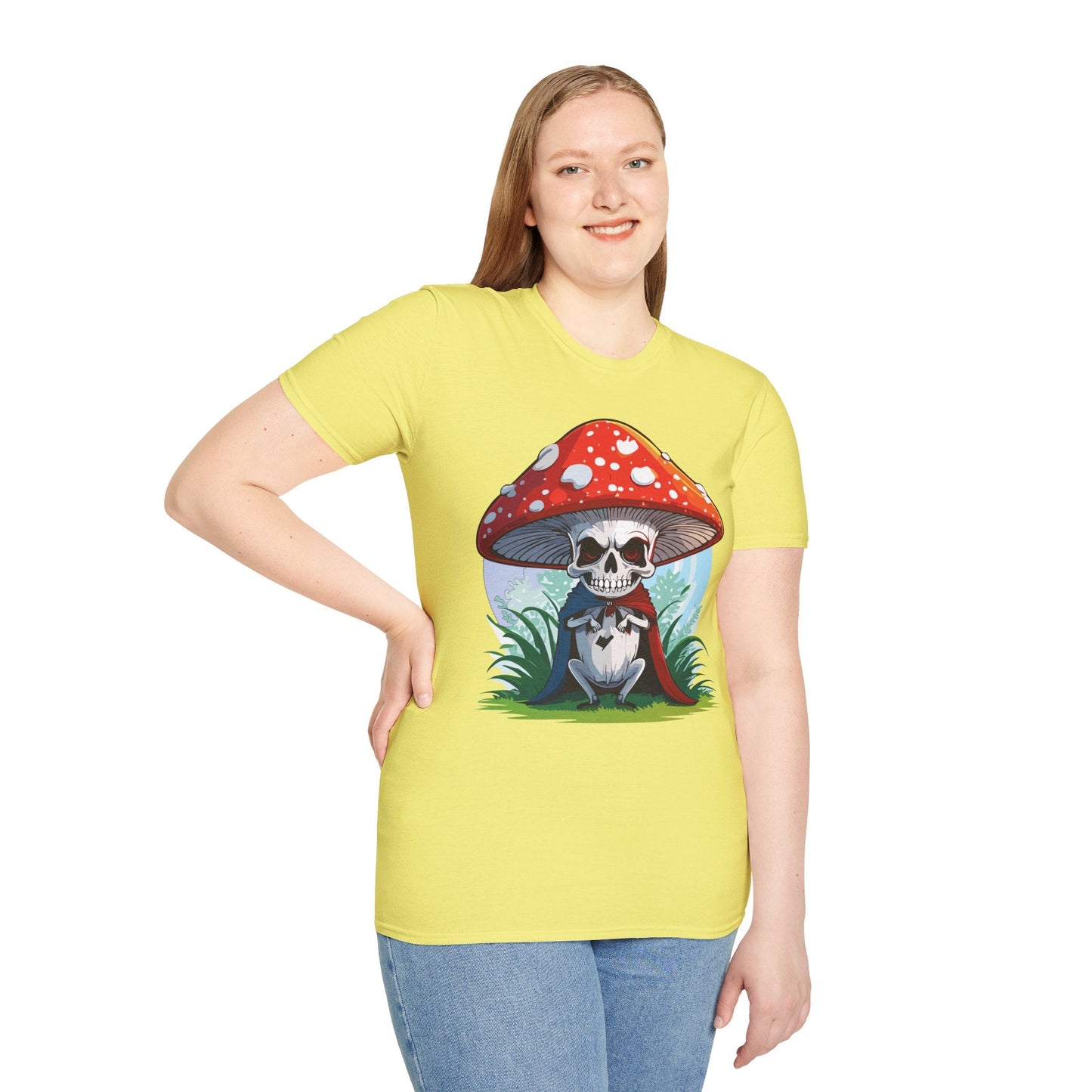 Mashroom Tee Shirt Unisex Gildan Softstyle Short Sleeve Cotton Tee With Funny Mashroom Graphic
