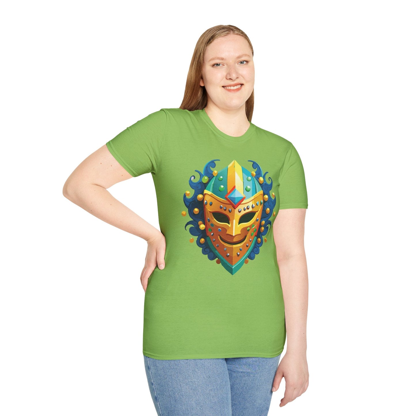Unisex Mask Tee Shirt Gildan Softstyle 64000 100 Percent Ring Spun Cotton Comfort