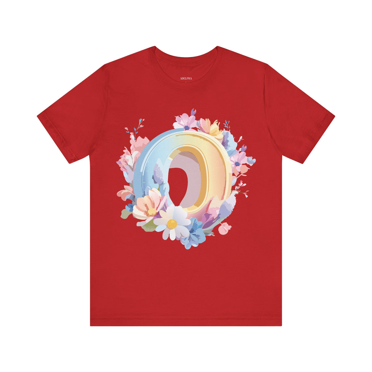 Letter O Graphic Unisex Cotton Bella+Canvas Tee with Art Letter Design