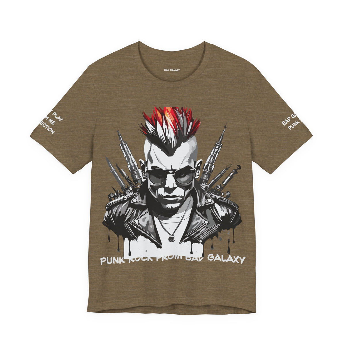 Punk Rock Graphic Unisex Cotton Bella+Canvas Tee with Art Design b27