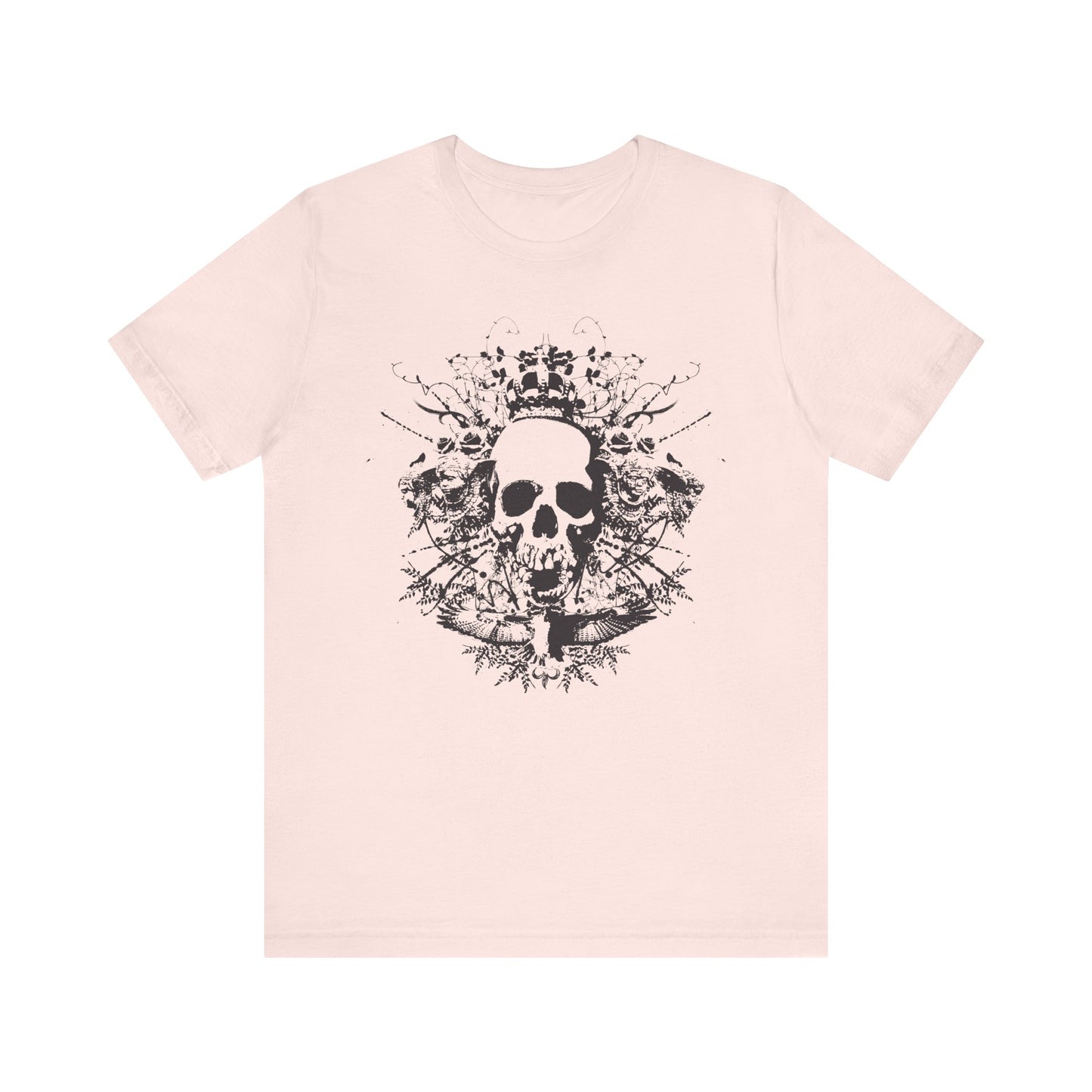 Dark Skull Graphic Design Tee, Skull Shirt, Vintage Tees, Art Design T-Shirt, Vintage Graphic Tee, Art Shirts with Skulls
