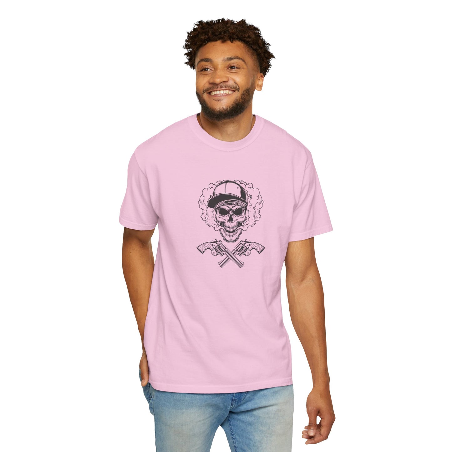 Unisex Cotton Tee Shirt with Skull