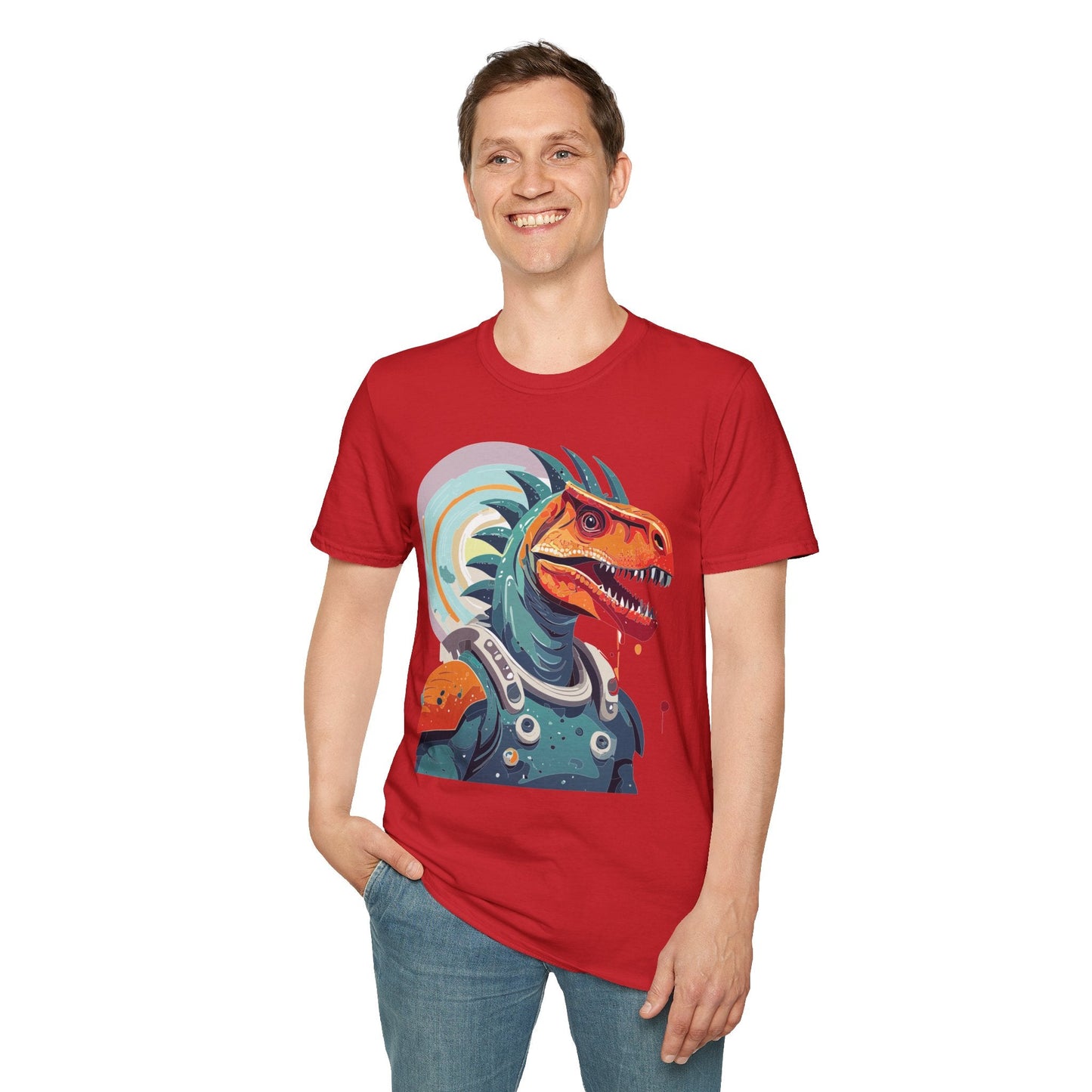 Alien Graphic Unisex Cotton Softstyle UFO Artwork Tee 4