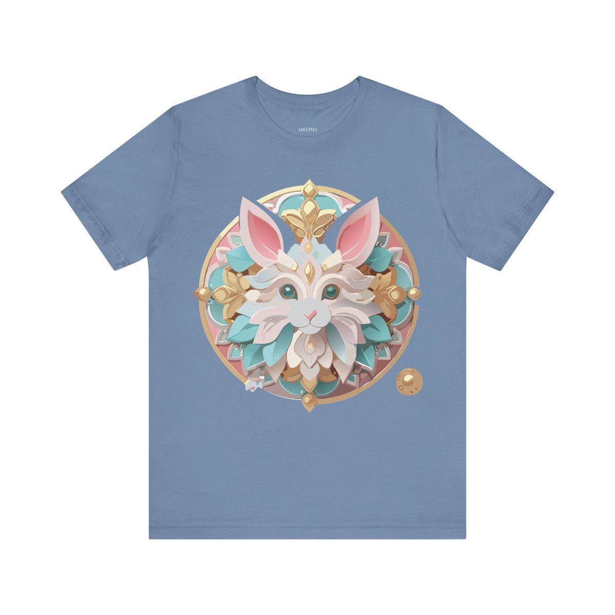 Medallion Graphic Unisex Cotton Bella+Canvas Tee with Art Design d66