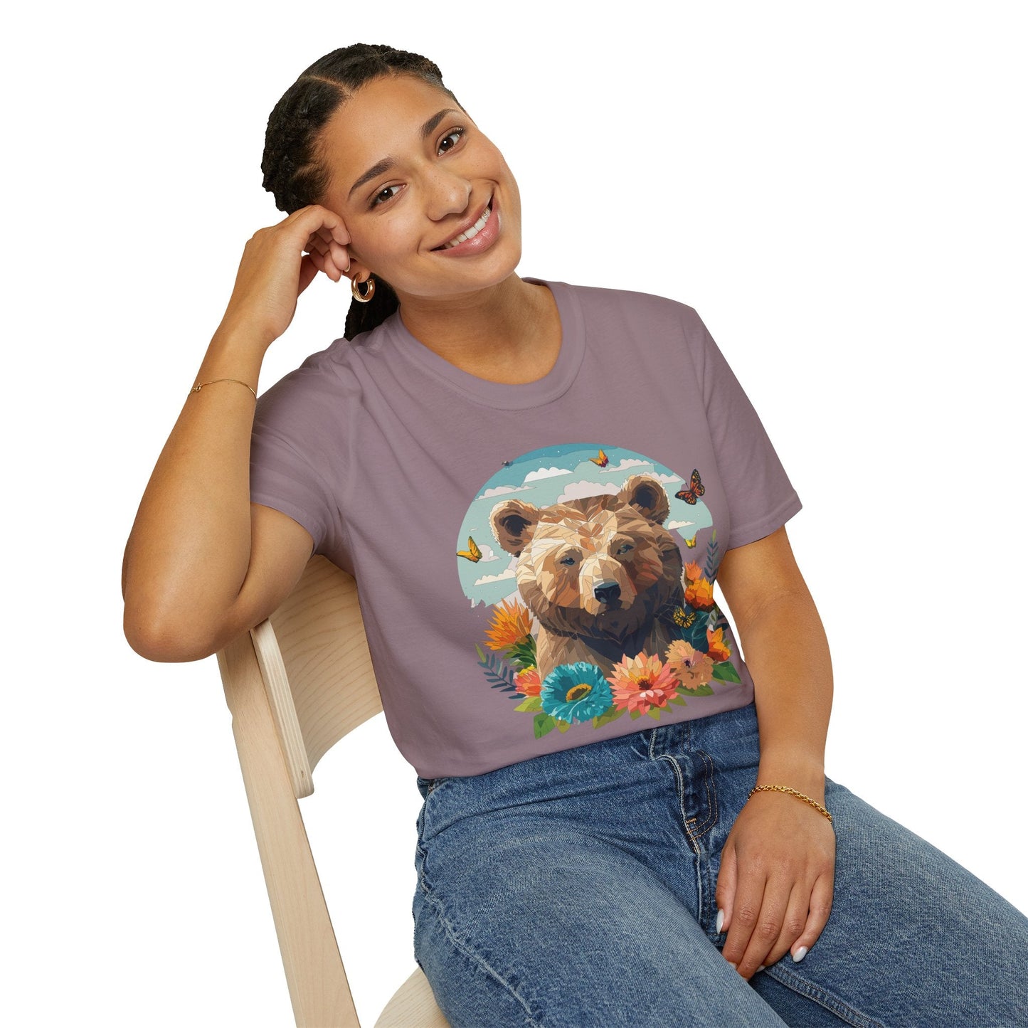 Bear T Shirt Unisex Teddy Bear Tee Softstyle 64000 One Hundred Percent Ring Spun Cotton Short Sleeve