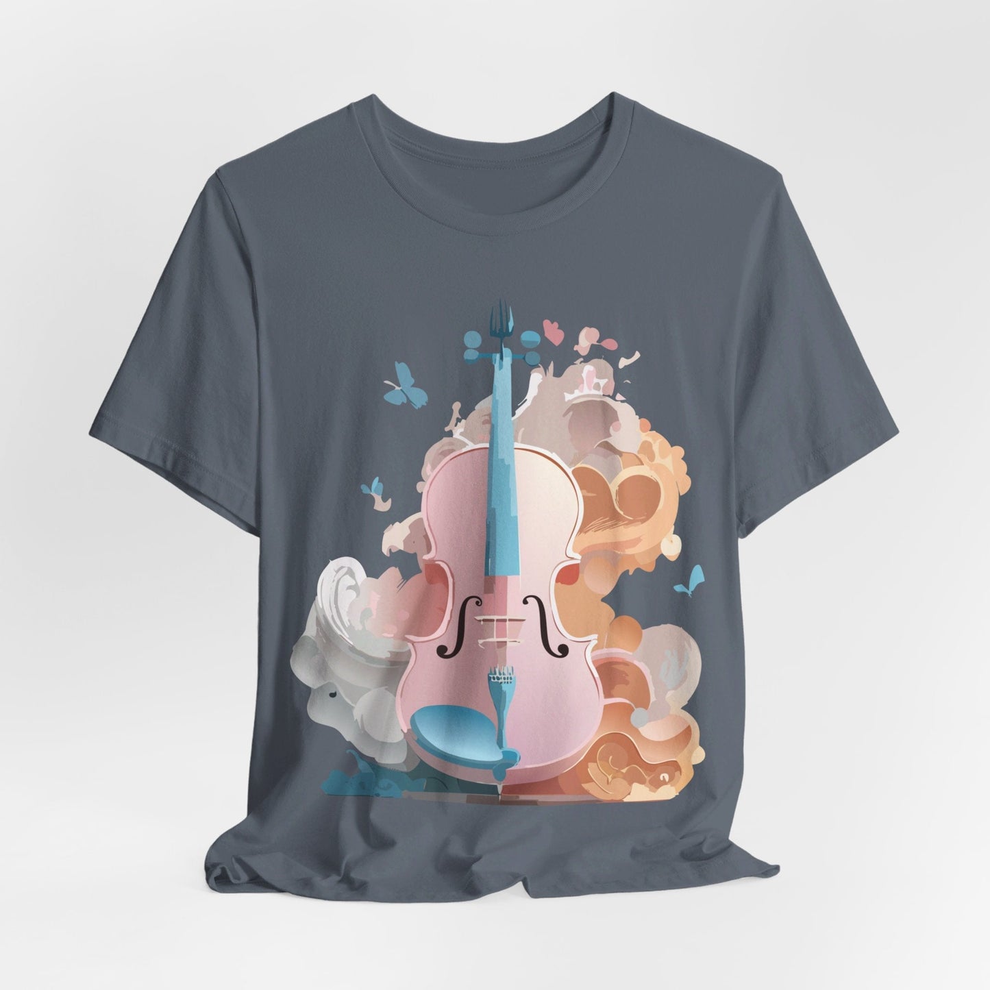 Music Graphic Unisex 100 Cotton Vintage Art with Musical Elements Tee 11