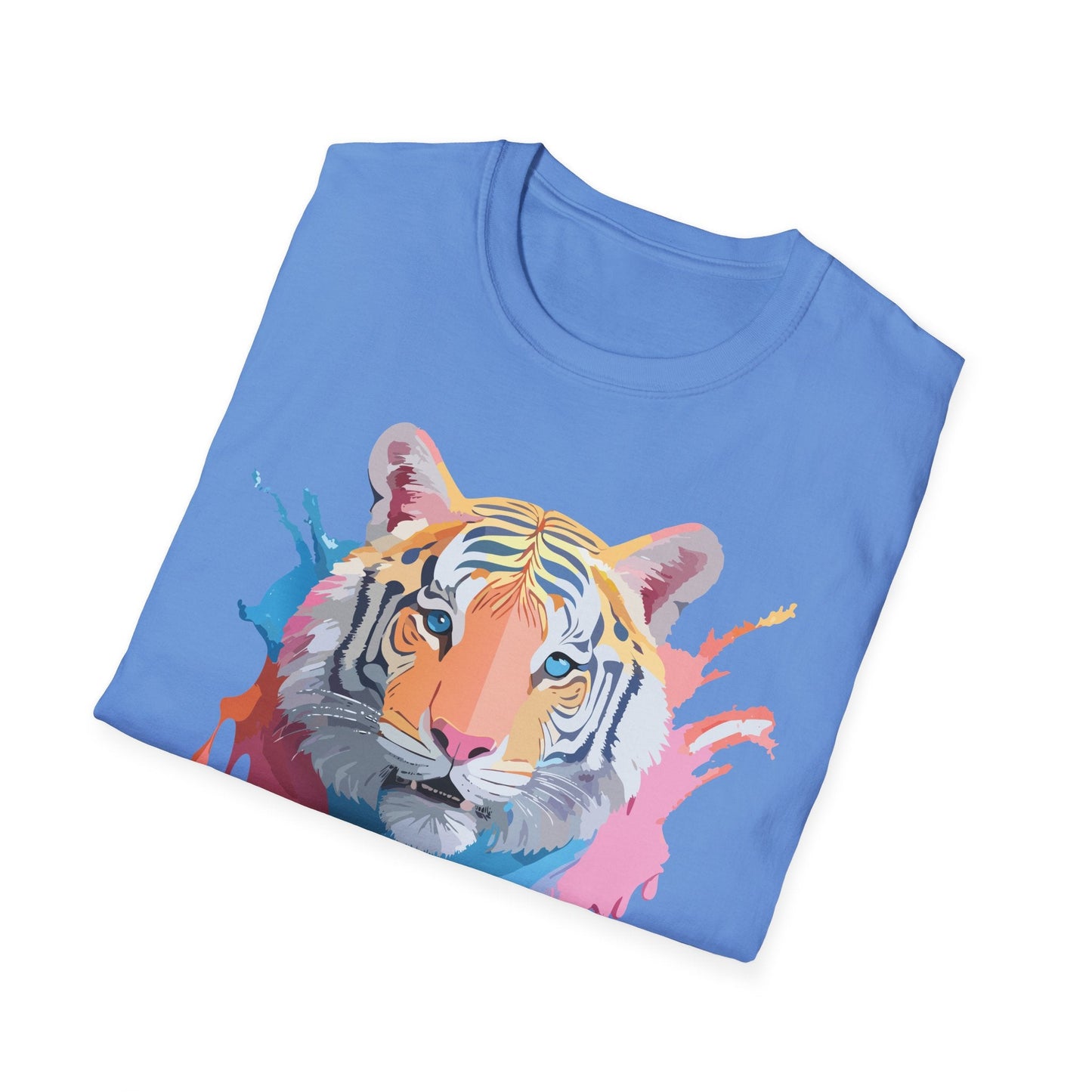 Tiger Print Unisex Softstyle T Shirt Gildan 64000 Comfort Tee