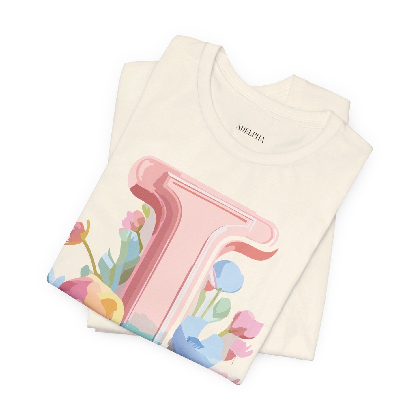 Letter I Shirt Unisex Graphic Tee Adelpha Premium Soft Cotton Vintage Inspired Artwork