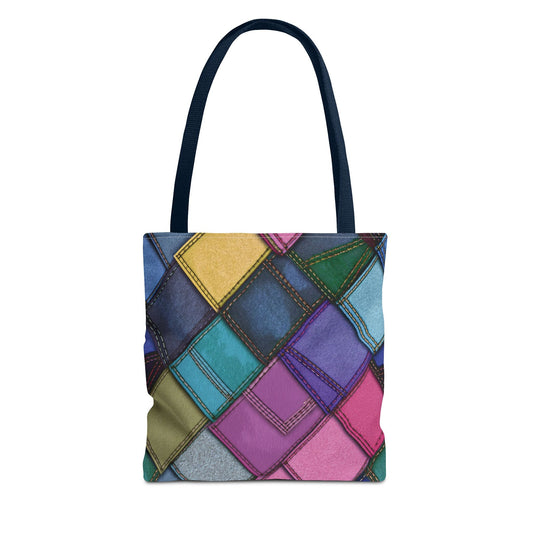 Denim Canvas Bag, Tote Bag Denim Printify