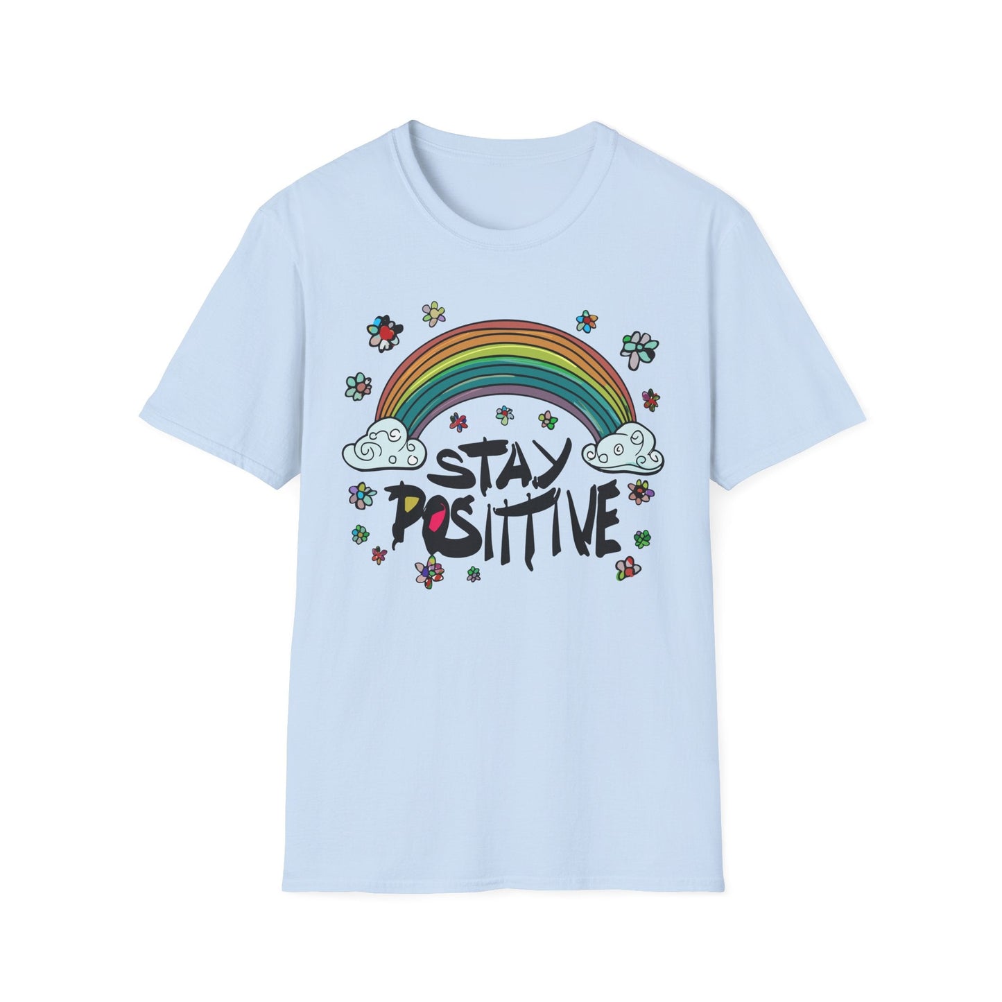 Positive Slogan T Shirt Unisex Softstyle Tee With Positive Words And Good Quotes Gildan 64000