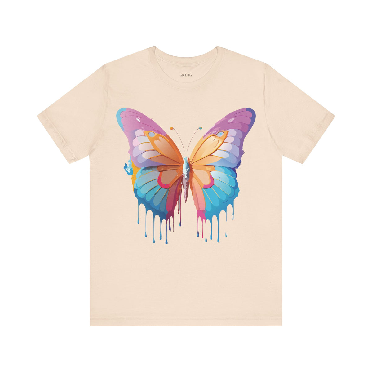 Butterfly Graphic Unisex Cotton Bella+Canvas Tee with Art Design n98