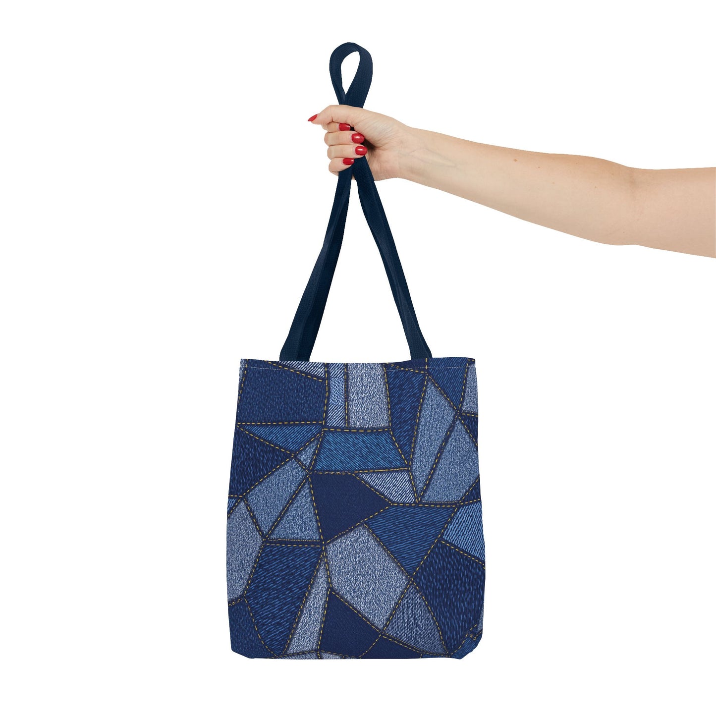 Denim Fabric Imitation Print Unisex Canvas Bag Poly Spun 3 Sizes Tote Bag 104