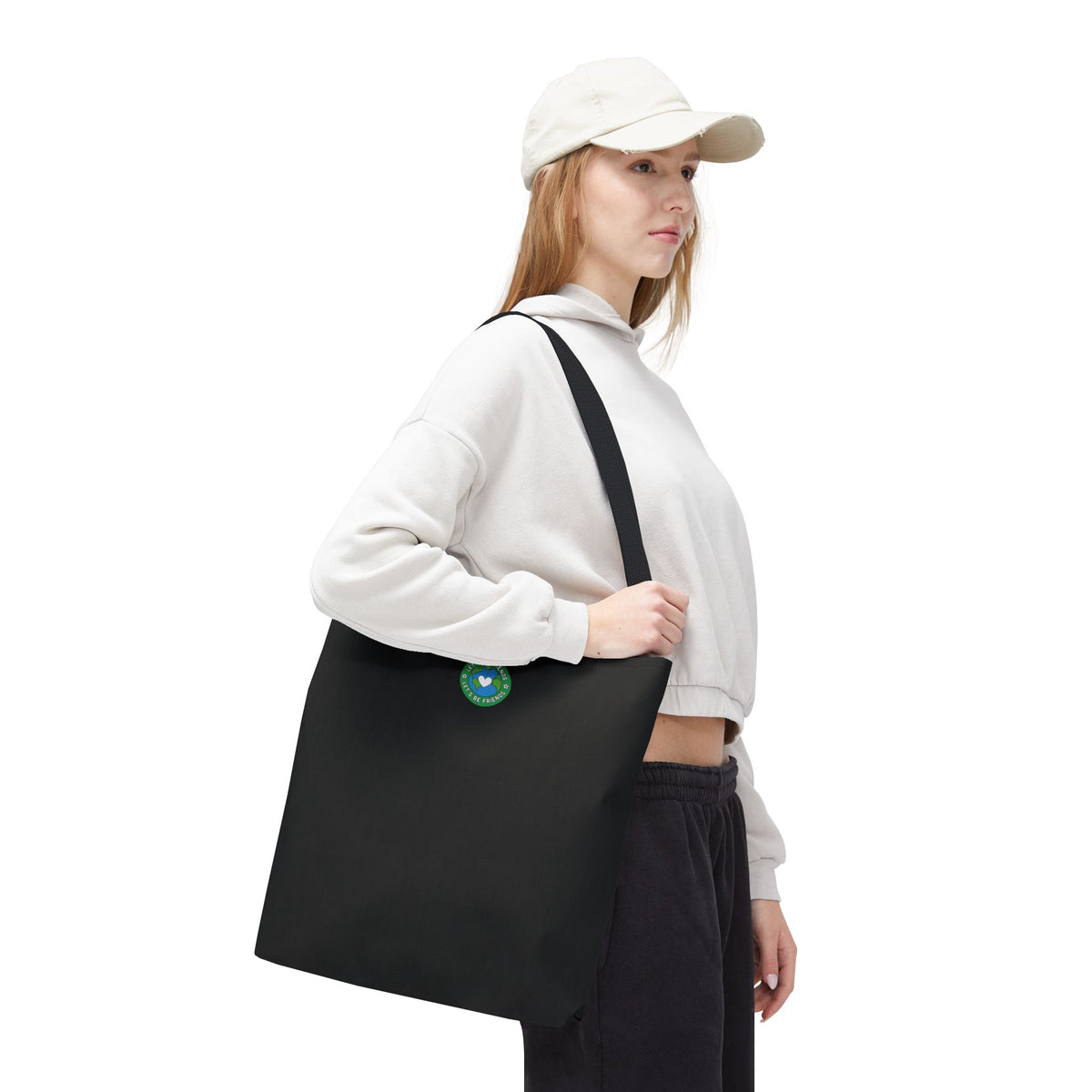 ECO BLACK COLOR CANVAS BAG HIGH-QUALITY 100% SPUN POLYESTER 3 SIZES BAG-E1
