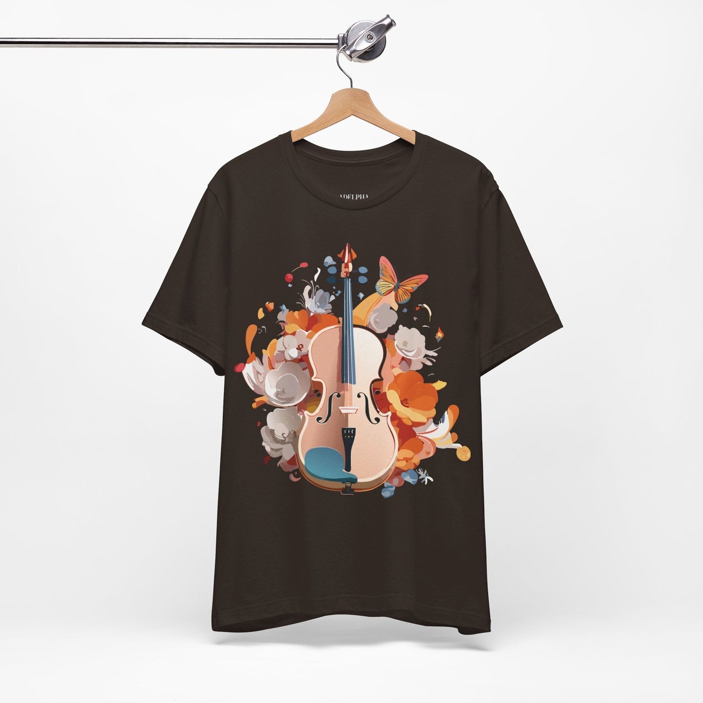 Music Graphic Unisex 100 Cotton Vintage Art with Musical Elements Tee 8