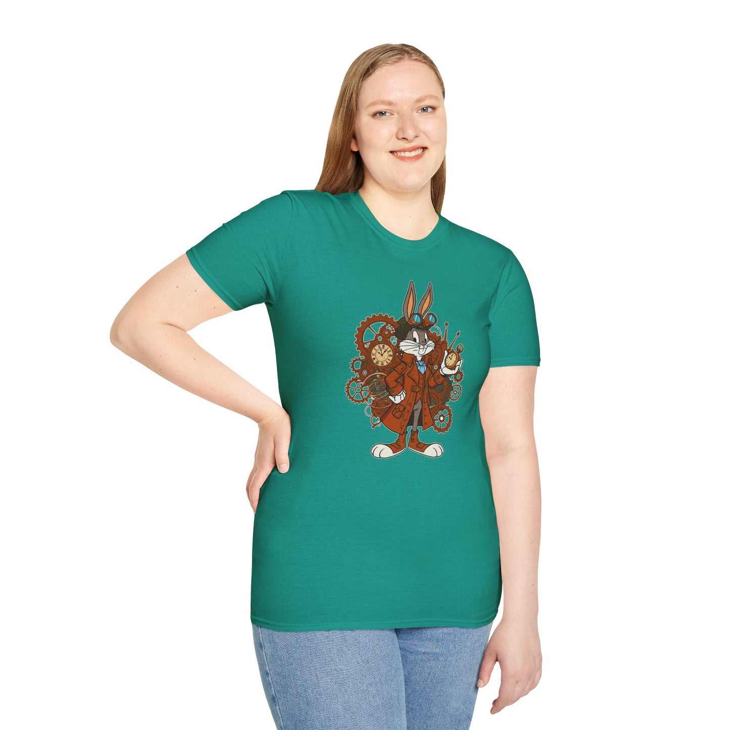 Cartoon Bunny Graphic Unisex Cotton Animal Animation Artwork Design Tee 21