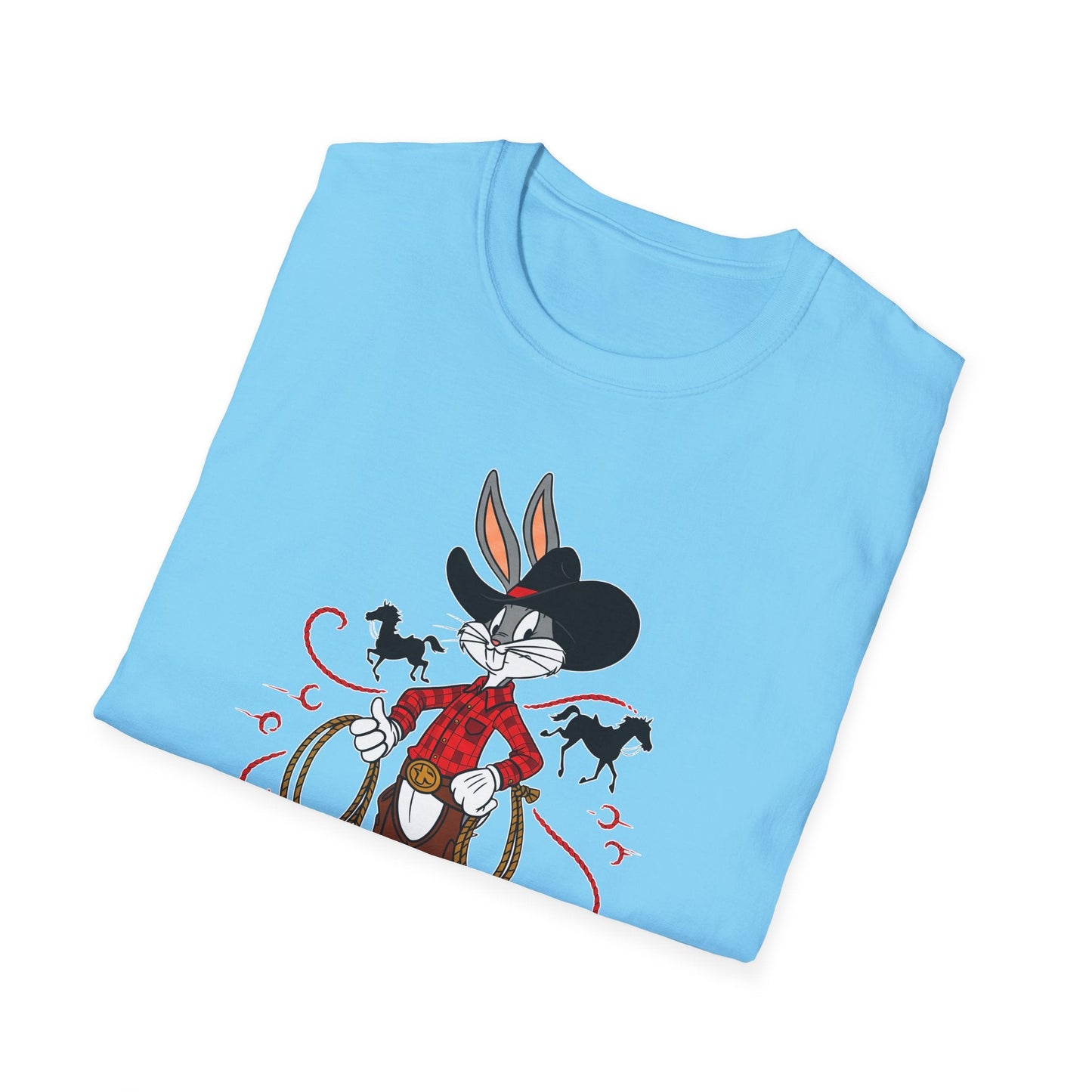 Bugs Bunny Unisex T Shirt Cartoon Design Graphic Tee Gildan Softstyle 64000 Artwork