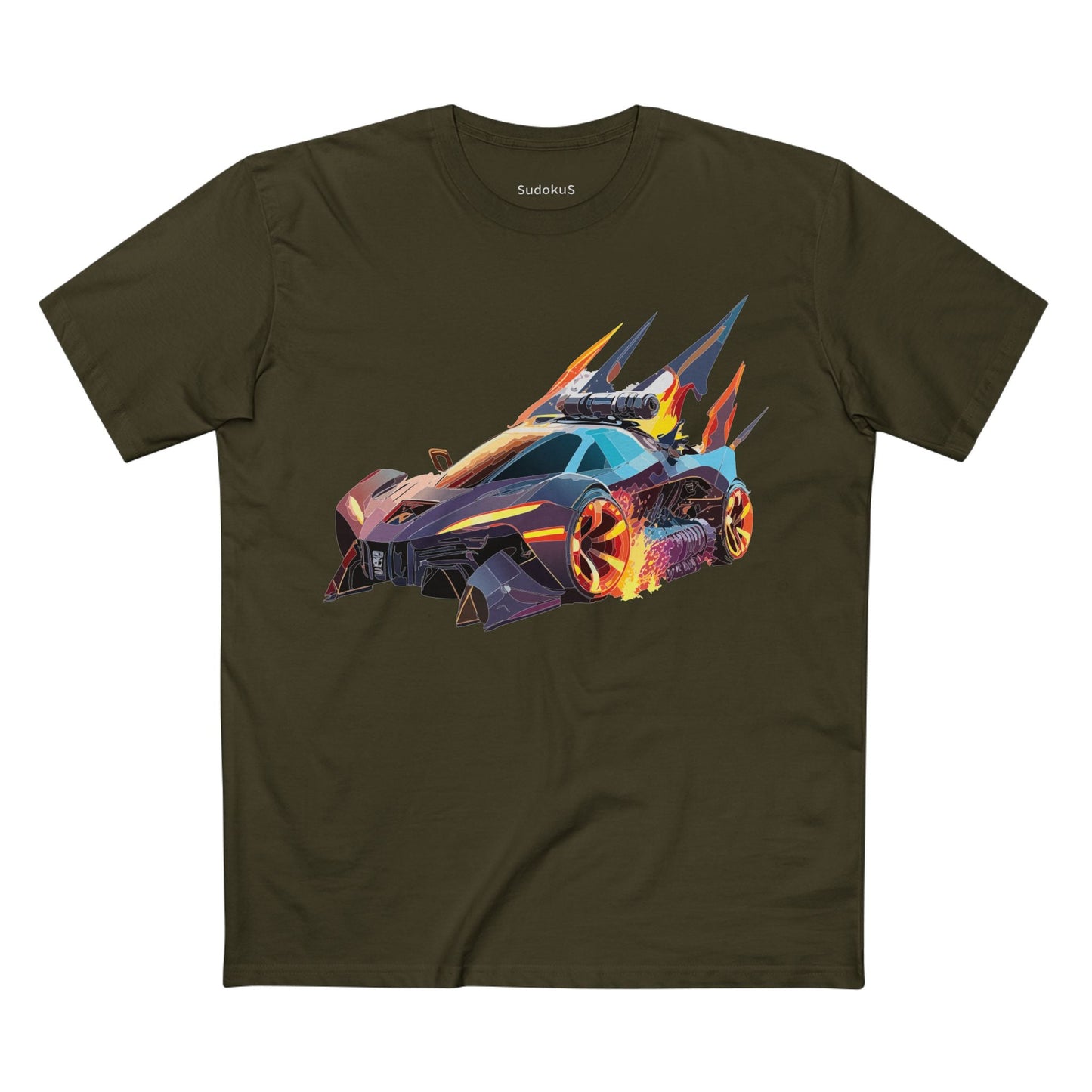 Car Graphic Unisex 100 Cotton Staple Tee 1