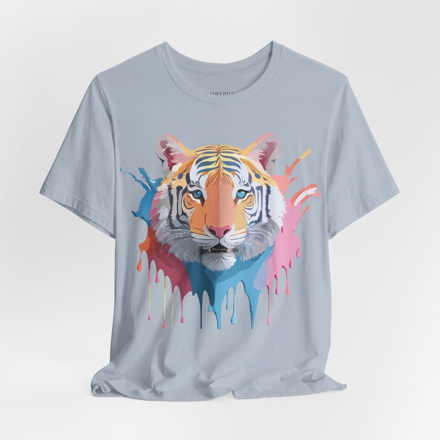 Tiger Graphic Tee Unisex Short Sleeve Shirt With Vintage Inspired Adelpha Artwork