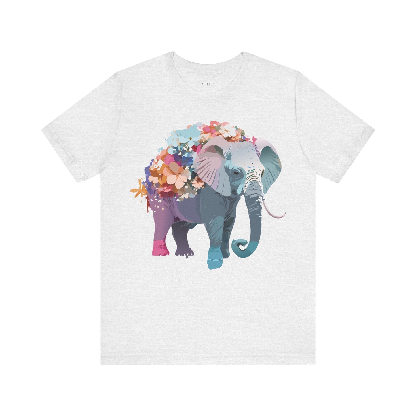 Adelpha Elephant Graphic Tee Unisex Short Sleeve Vintage Inspired Art Design Collection