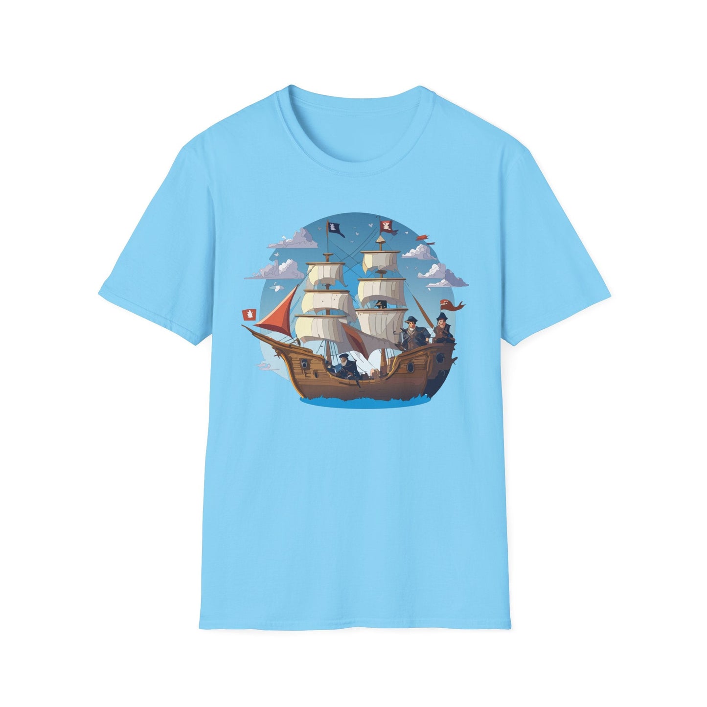 Ship T Shirts Frigate Vessel Tee Unisex Gildan Softstyle 64000 100 Percent Cotton
