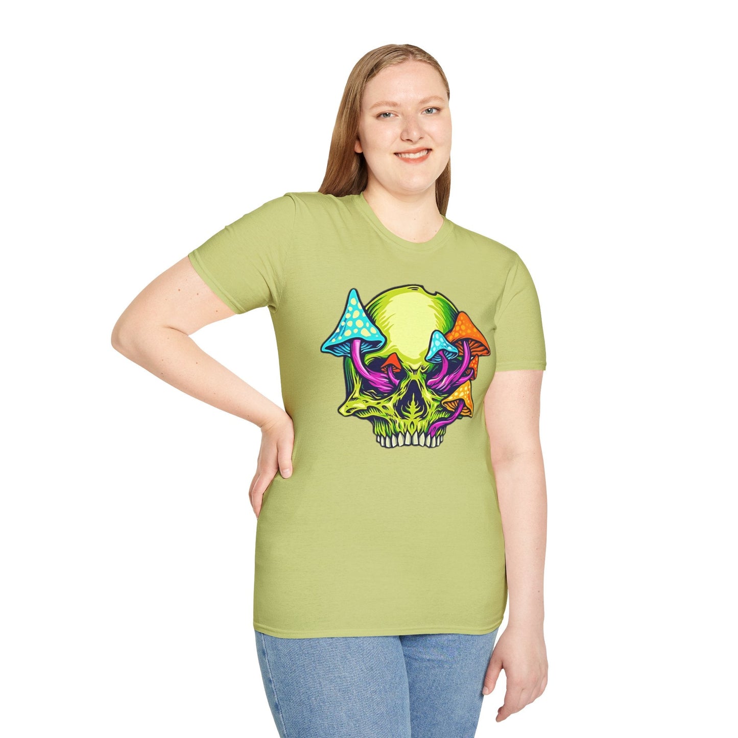 Skull Graphic Unisex Cotton T-shirt with Skeleton Artwork Design 19