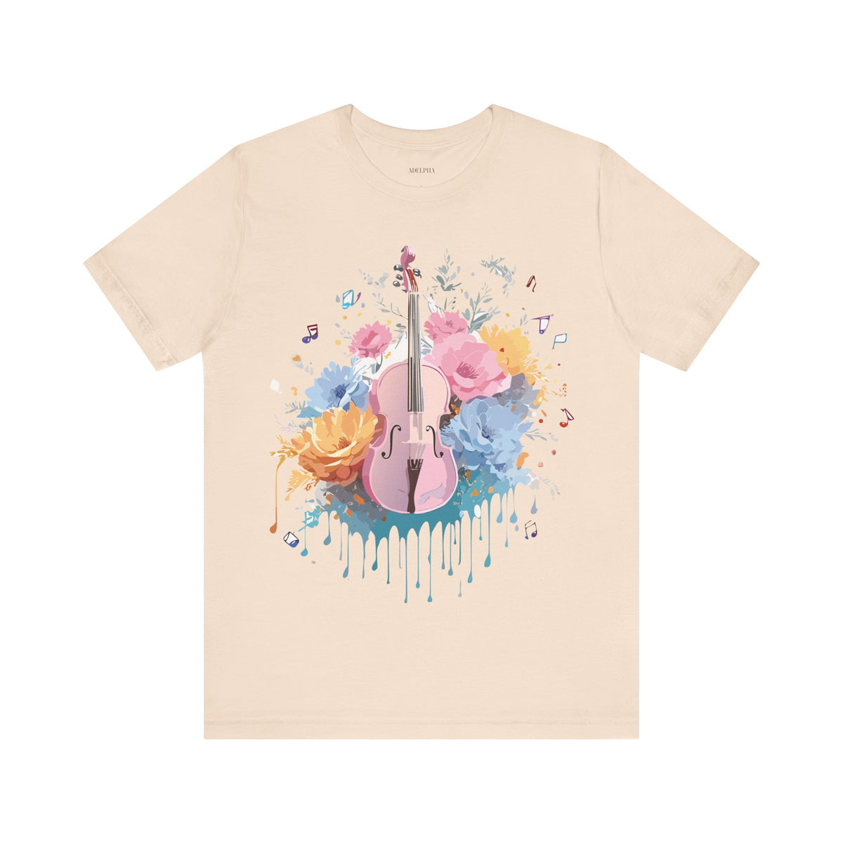 Music Graphic Unisex Cotton Bella+Canvas Tee with Art Design m156
