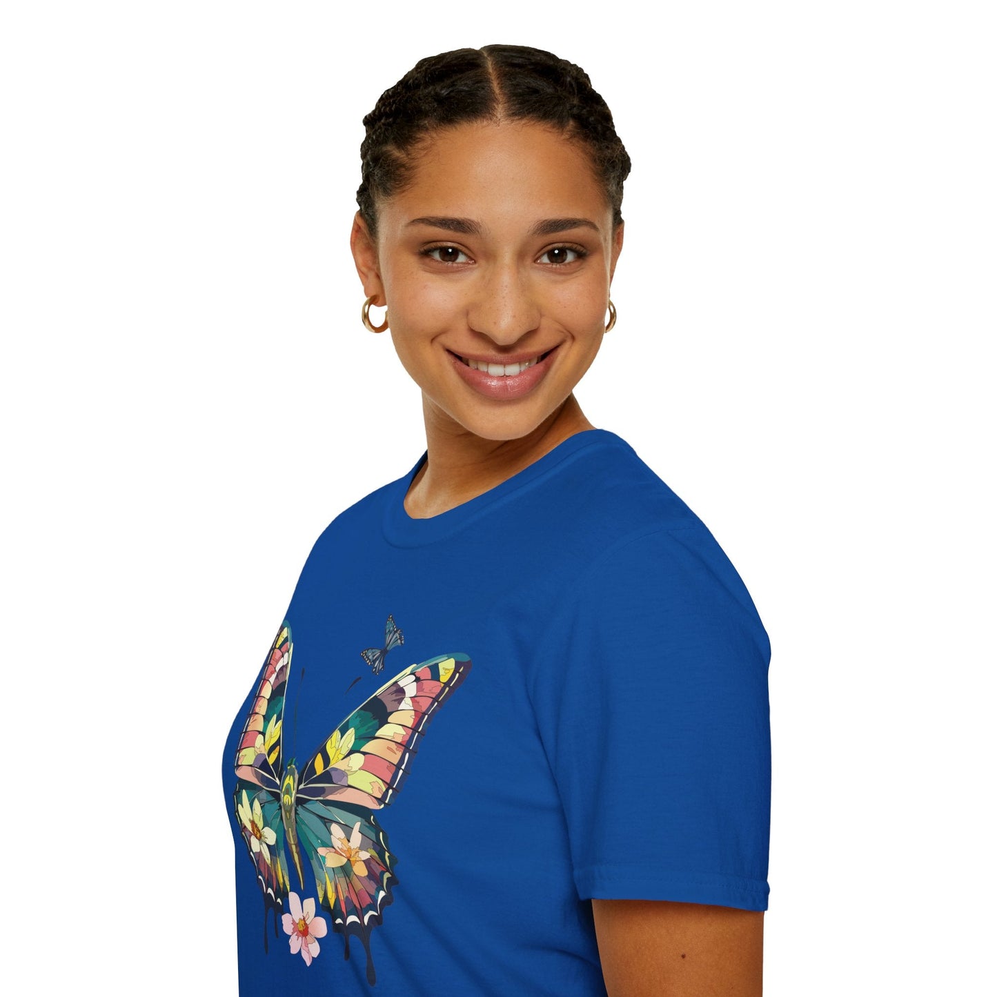 Butterfly T Shirt For Unisex Softstyle 64000 Short Sleeve Monarch Butterfly Tee Design