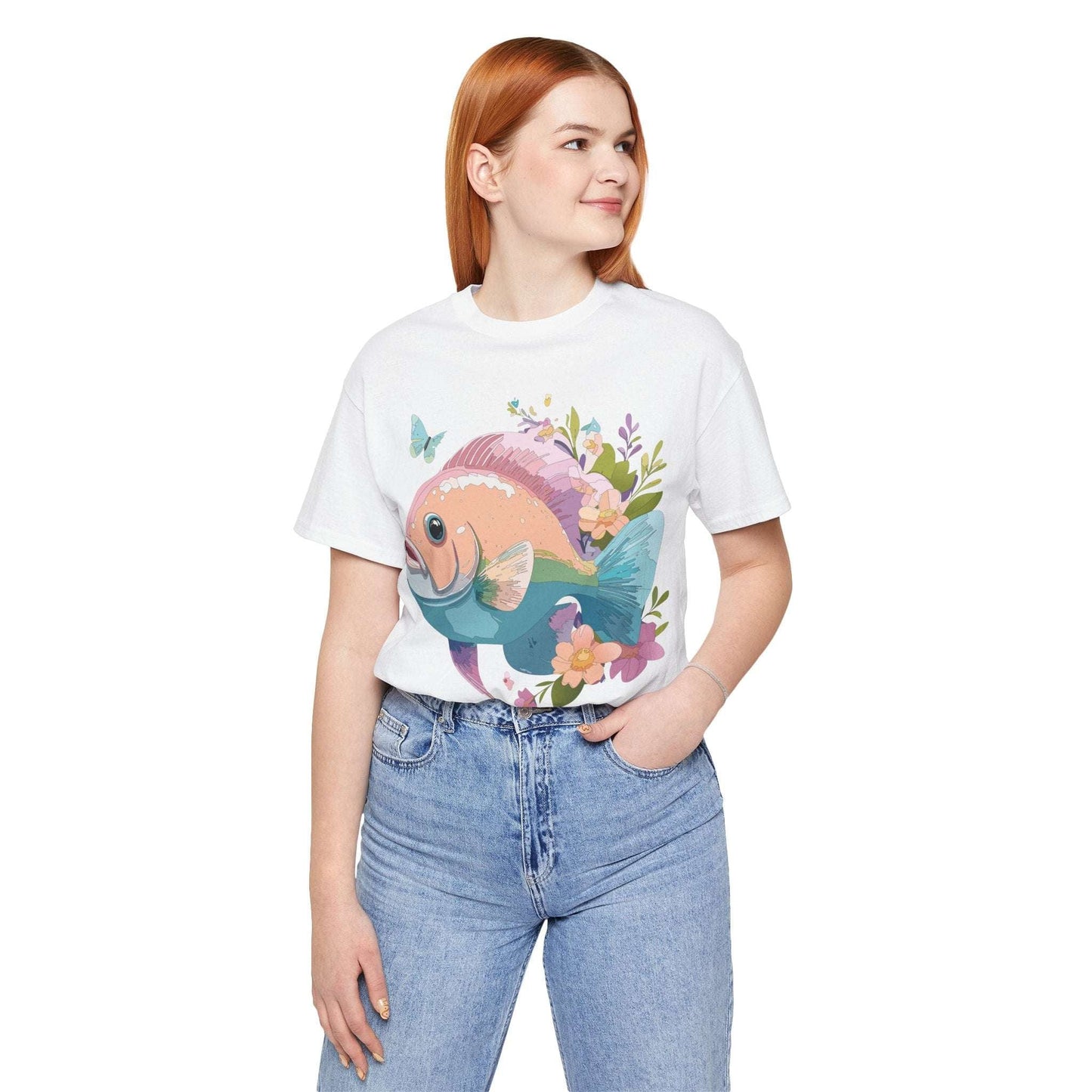 Fish Graphic Unisex 100 Cotton Vintage Artwork Tee 1