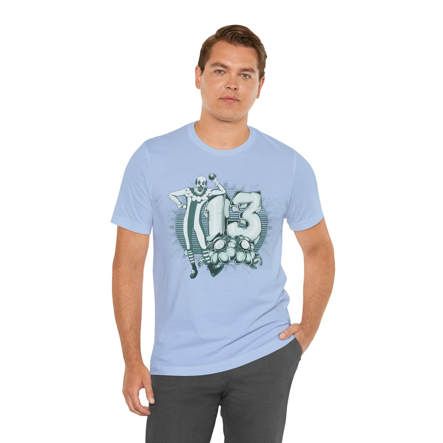 Vintage Clown Graphic Illustration Unisex Cotton T-Shirt Art-39