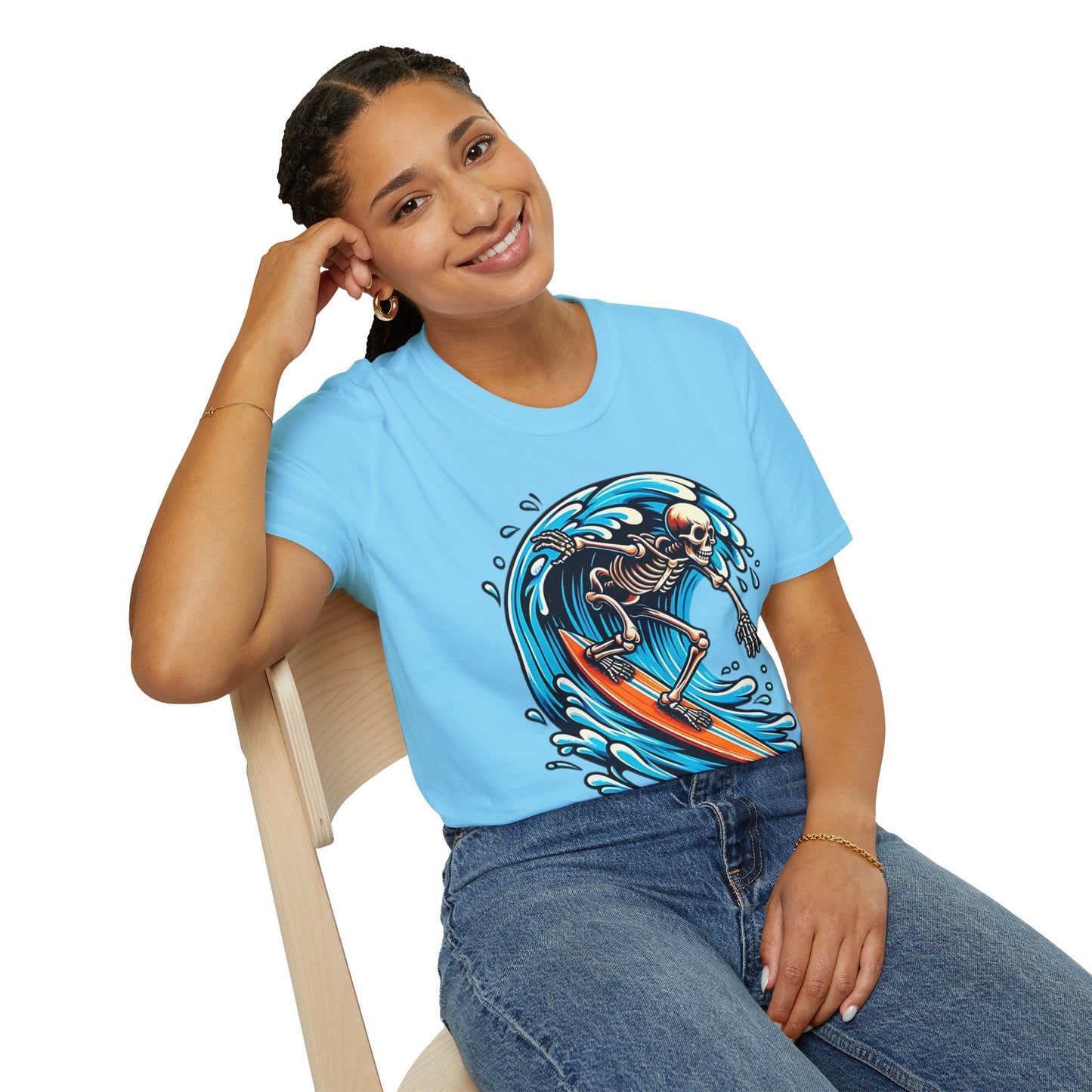 Skull Graphic Unisex Cotton T-shirt with Skeleton Artwork Design 10